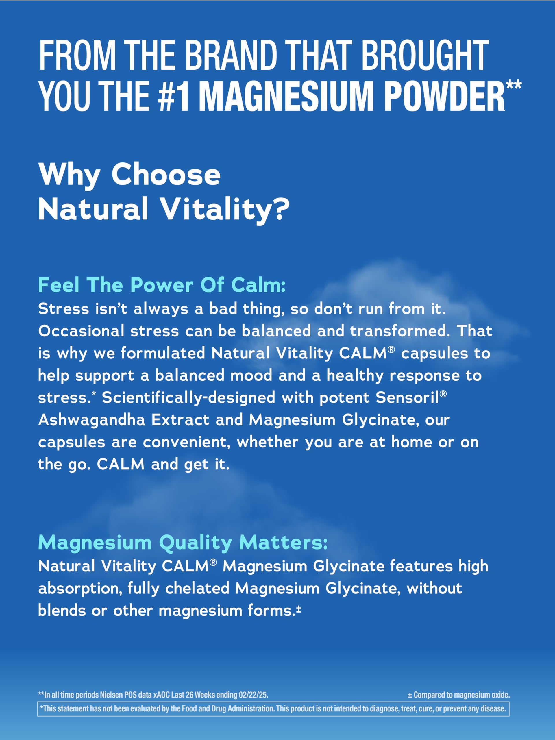 Natural Vitality Calm Ashwagandha + Magnesium Glycinate Capsules | Support for Occasional Stress & Anxiety | Gluten Free Supplement | 90 Count Natural Vitality Au supplements