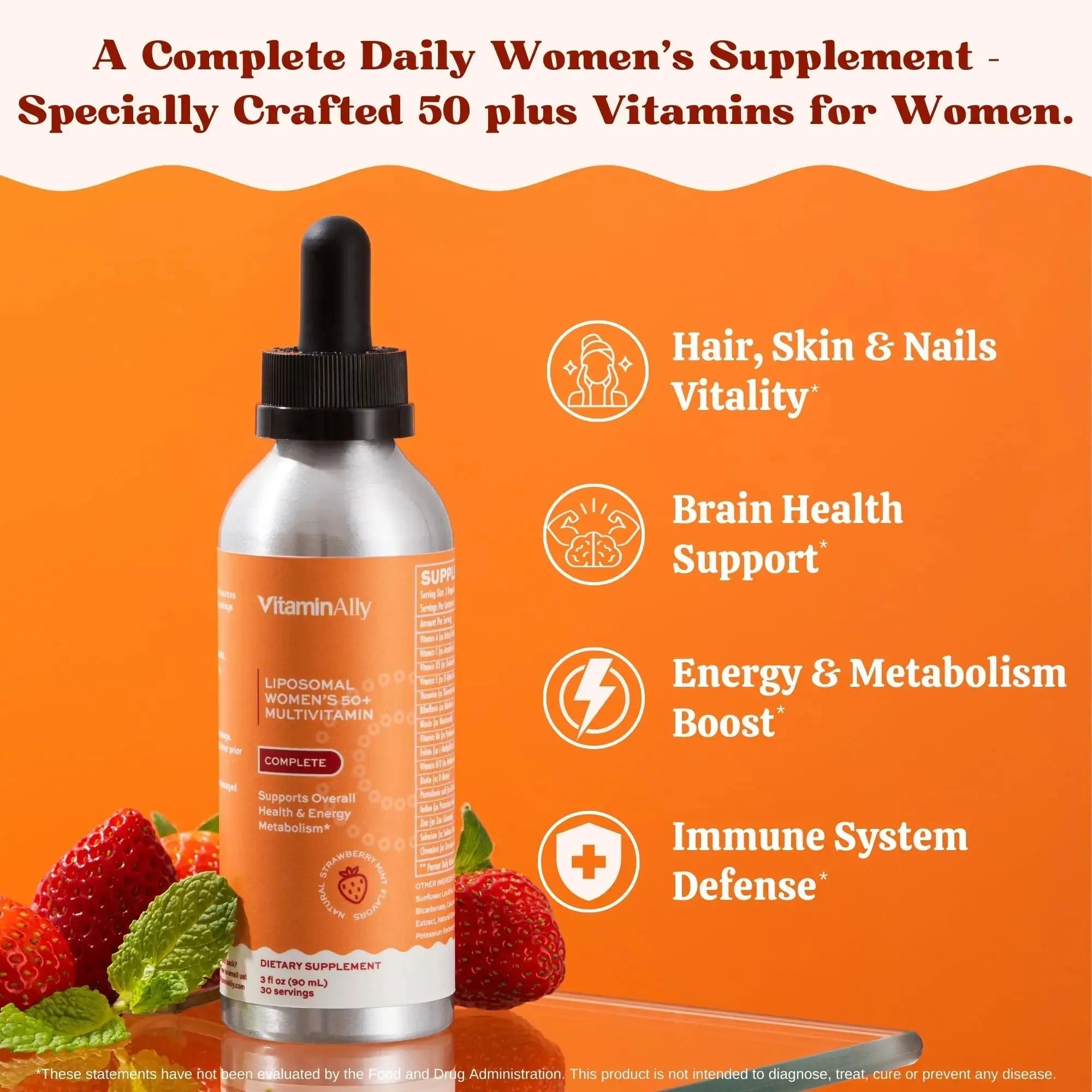 Vitaminally Women’s 50+ Liposomal Liquid Multivitamin – 16 Essential Vitamins & Minerals for Energy, Bone & Immune Support Vitaminally Au supplements