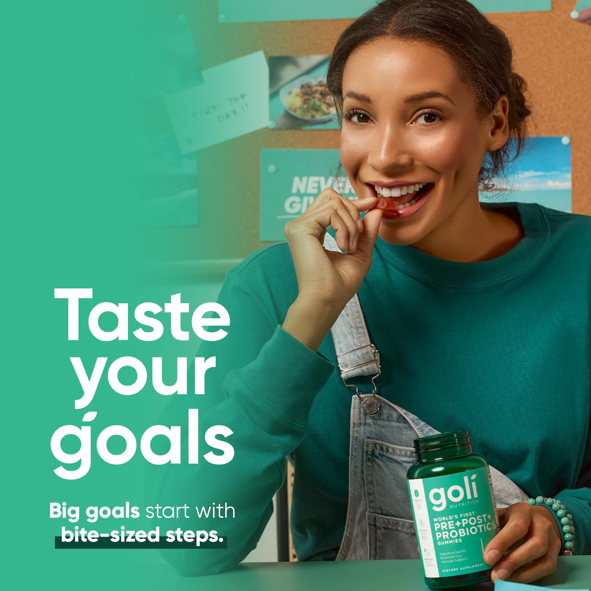 Goli Pre Pro Postbiotic Gummies - Worlds First 3-in-1 Formula with DE111 Probiotics, XOS Prebiotics, MCC1849 Postbiotics - Vegan, Non-GMO,