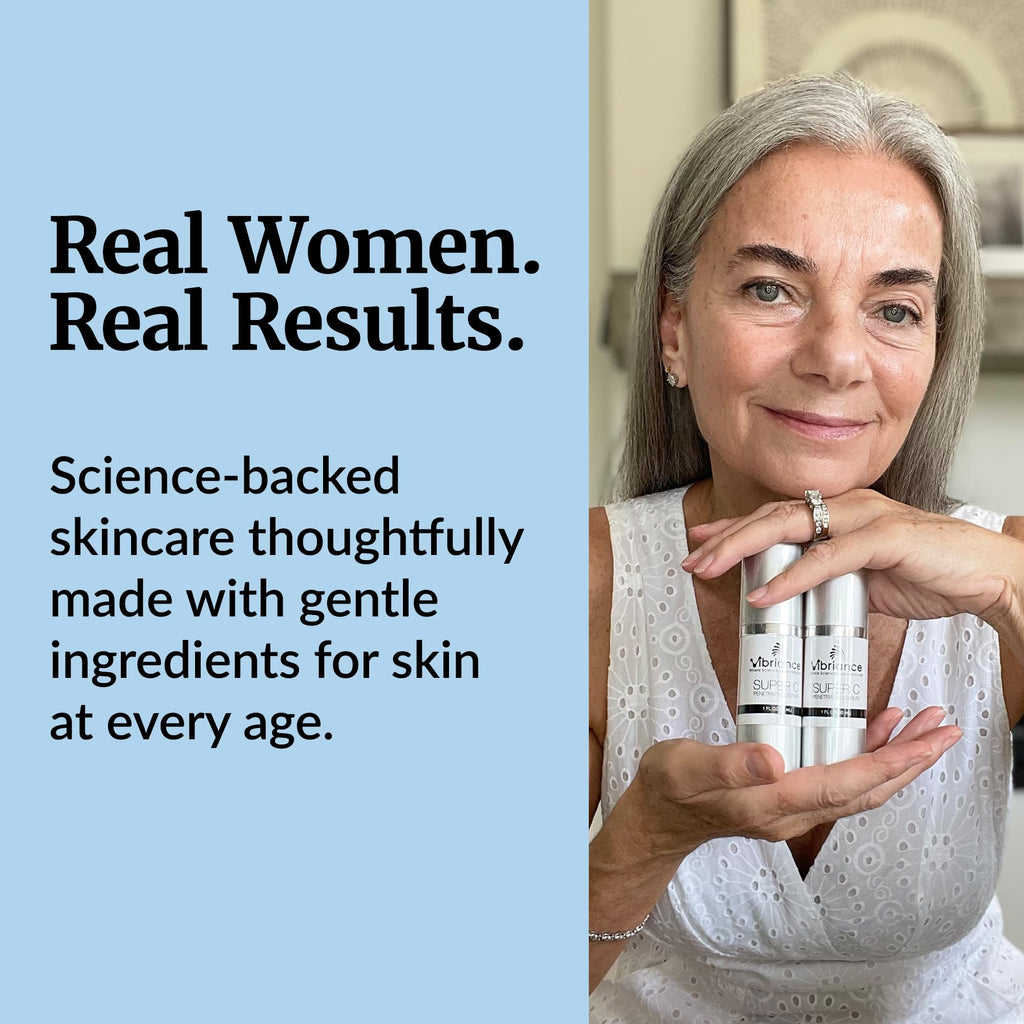 Vibriance Super C Serum for Mature Skin - All-in-One Vitamin Formula Hydrates, Firms,