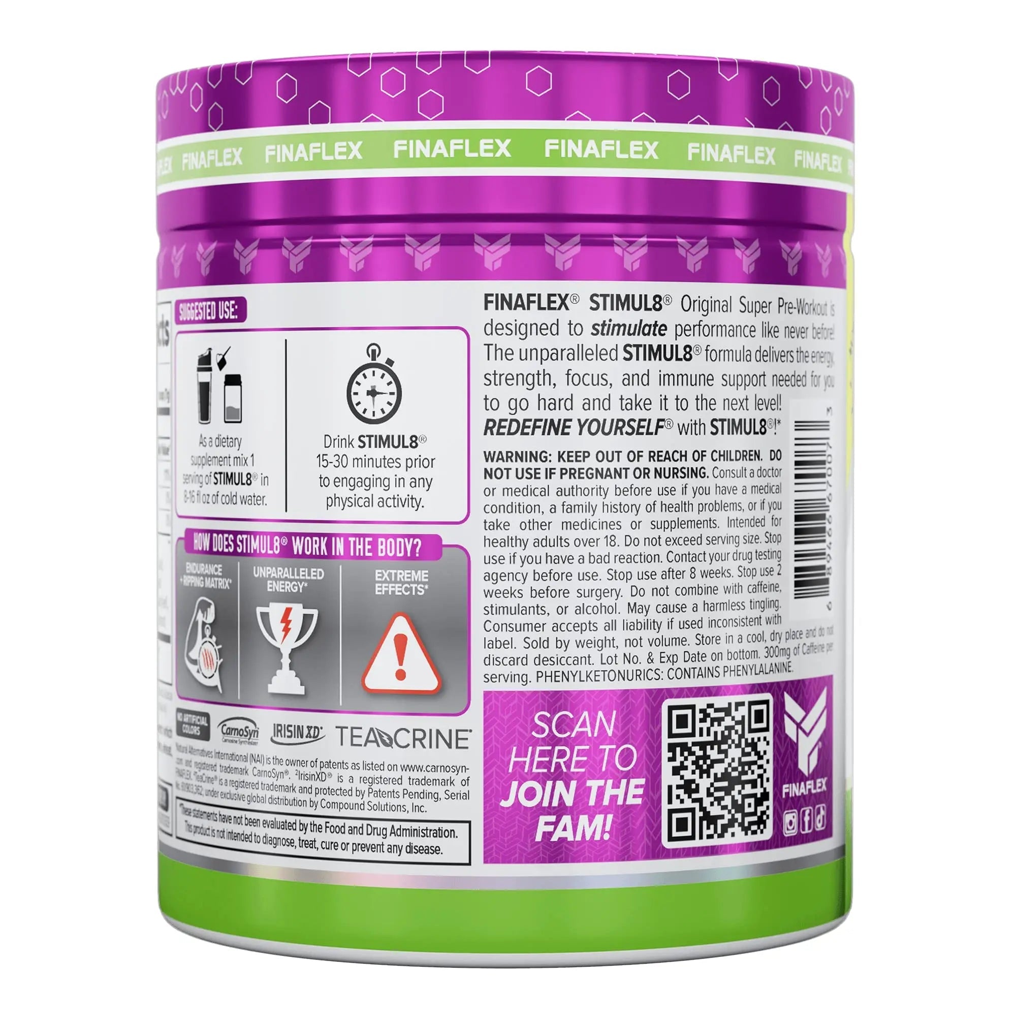 FINAFLEX STIMUL8 Original Super Pre-Workout, Awesome Apple - Energy, Strength FINAFLEX Au supplements