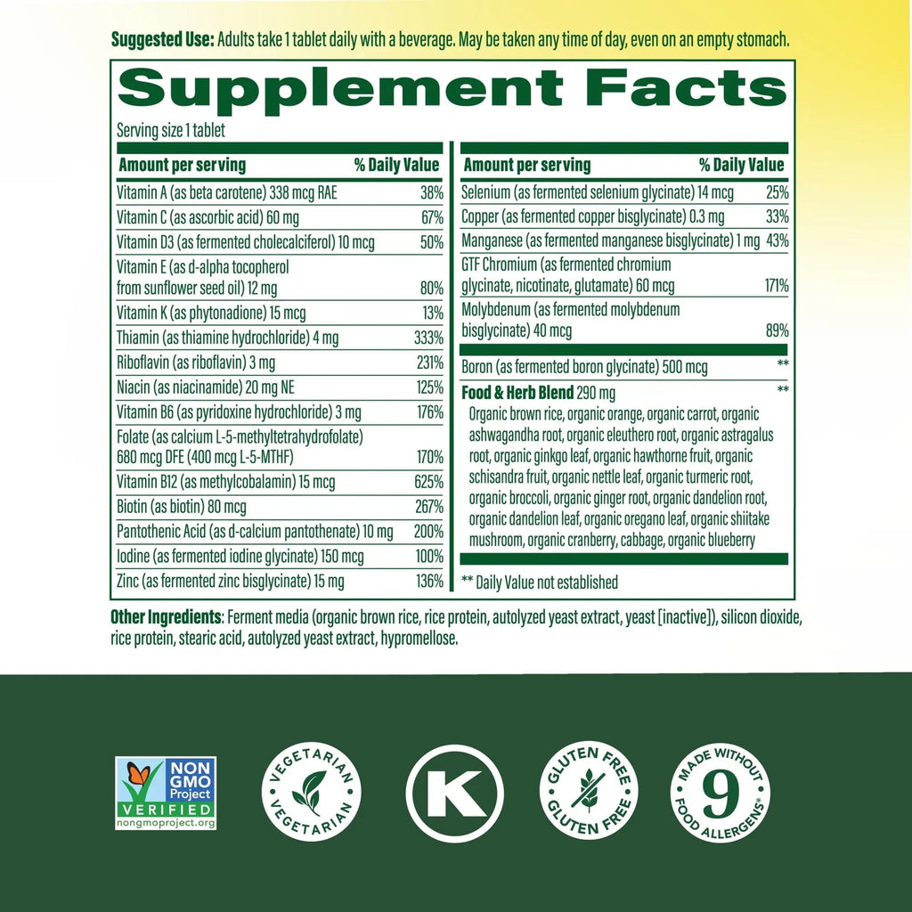 MegaFood Multivitamin for Men 40+ One Daily Mens Multivitamins - Methylated B12, Vitamin D3, B6, C & Zinc, Muscle & Bone Health MegaFood Au supplements