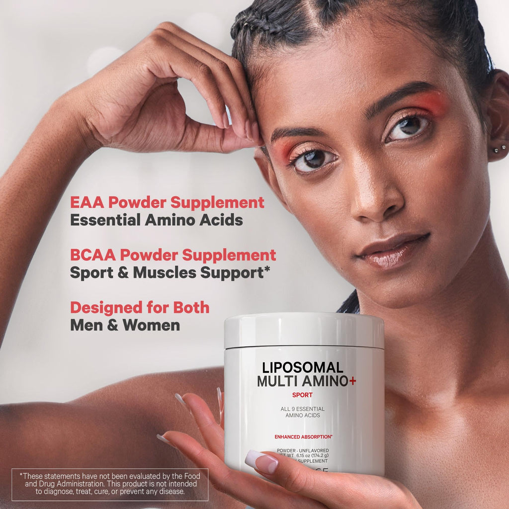 Codeage Liposomal Multi Amino Powder Supplement - BCAA & EAA Supplement All 9 Essential Amino Acids, Branched-Chain Amino Acid, Pre & Post Workout, Unflavored, Liposomal Delivery, Non-GMO, 6.15 oz Codeage Au supplements