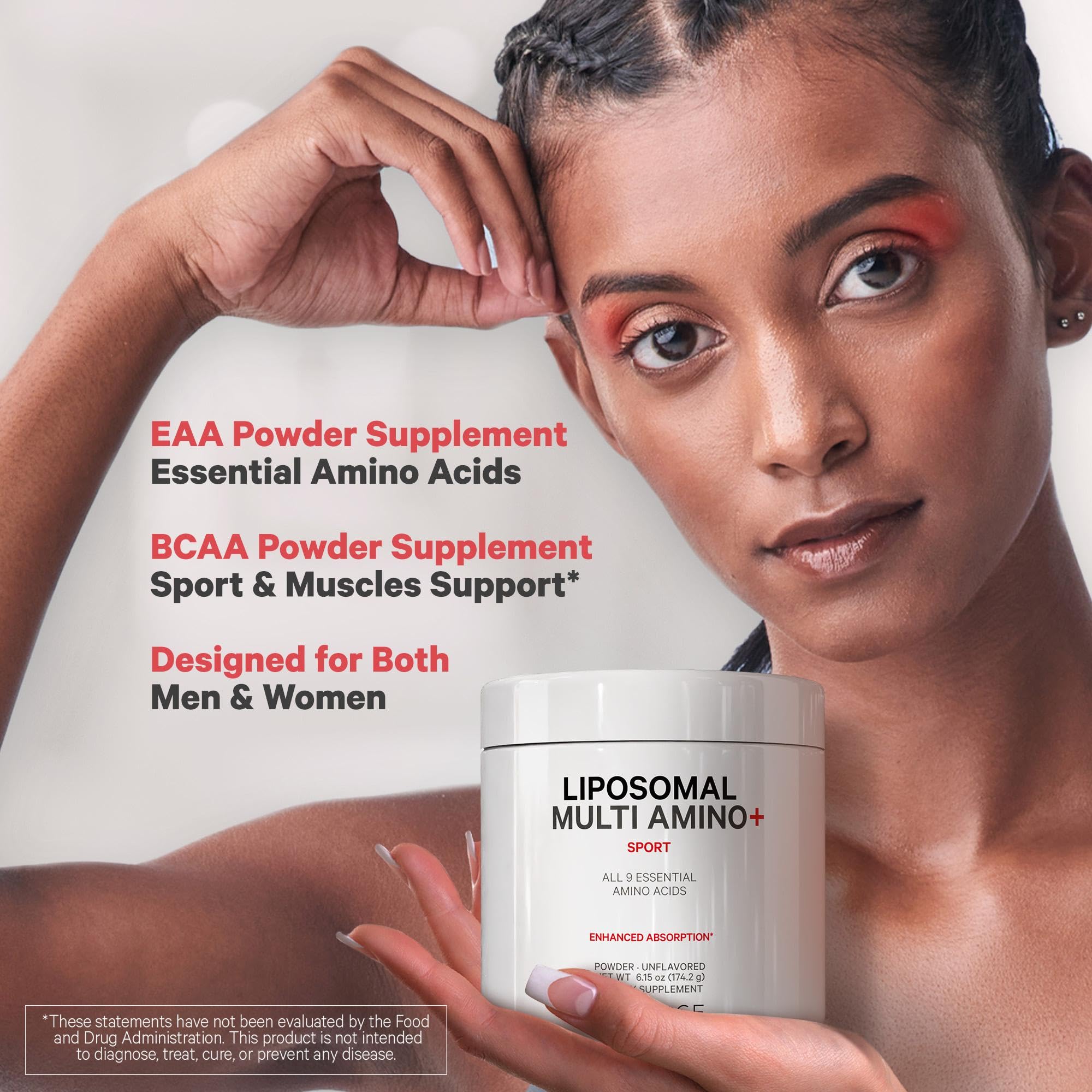 Codeage Liposomal Multi Amino Powder Supplement - BCAA & EAA Supplement All 9 Essential Amino Acids, Branched-Chain Amino Acid, Pre & Post Workout, Unflavored, Liposomal Delivery, Non-GMO, 6.15 oz Codeage Au supplements
