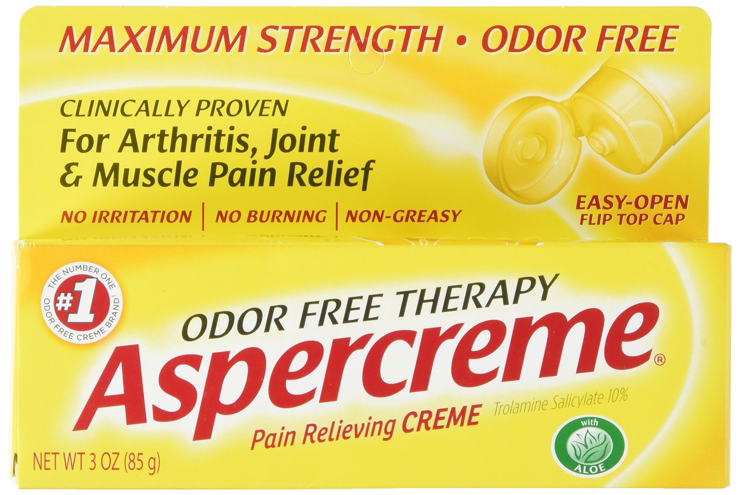 Aspercreme Maximum Strength Pain Relief Cream with Aloe 3 oz. (Pack of 4) for Arthritis Joint & Muscle Pain Aspercreme Au supplements