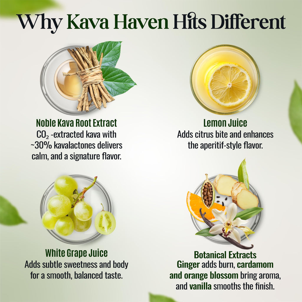 Kava Haven Non Alcoholic Spirit, 750mL Bottle | Kava Kava Drink | Non Alcohol Alternative Spirit for Mixed Drink Recipes | Low Calorie | All Natural