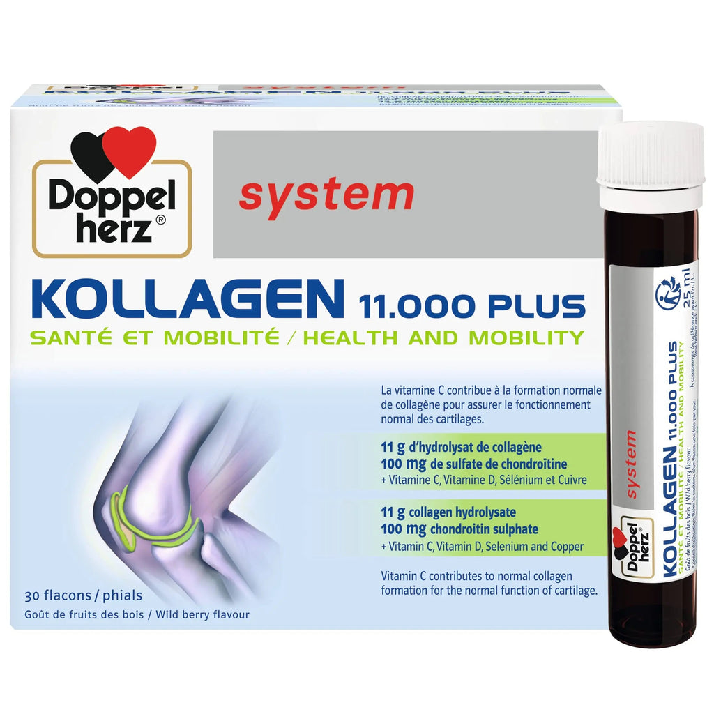 Doppelherz - Kollagen 11000 Plus - Collagen hydrolysate, chondroitin Sulphate, Vitamins C and D and Trace Elements Doppelherz Au supplements