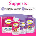 Caltrate Gummy Bites 500 mg Calcium and Vitamin D Supplement, Black Cherry, Strawberry, Orange - 100 Count