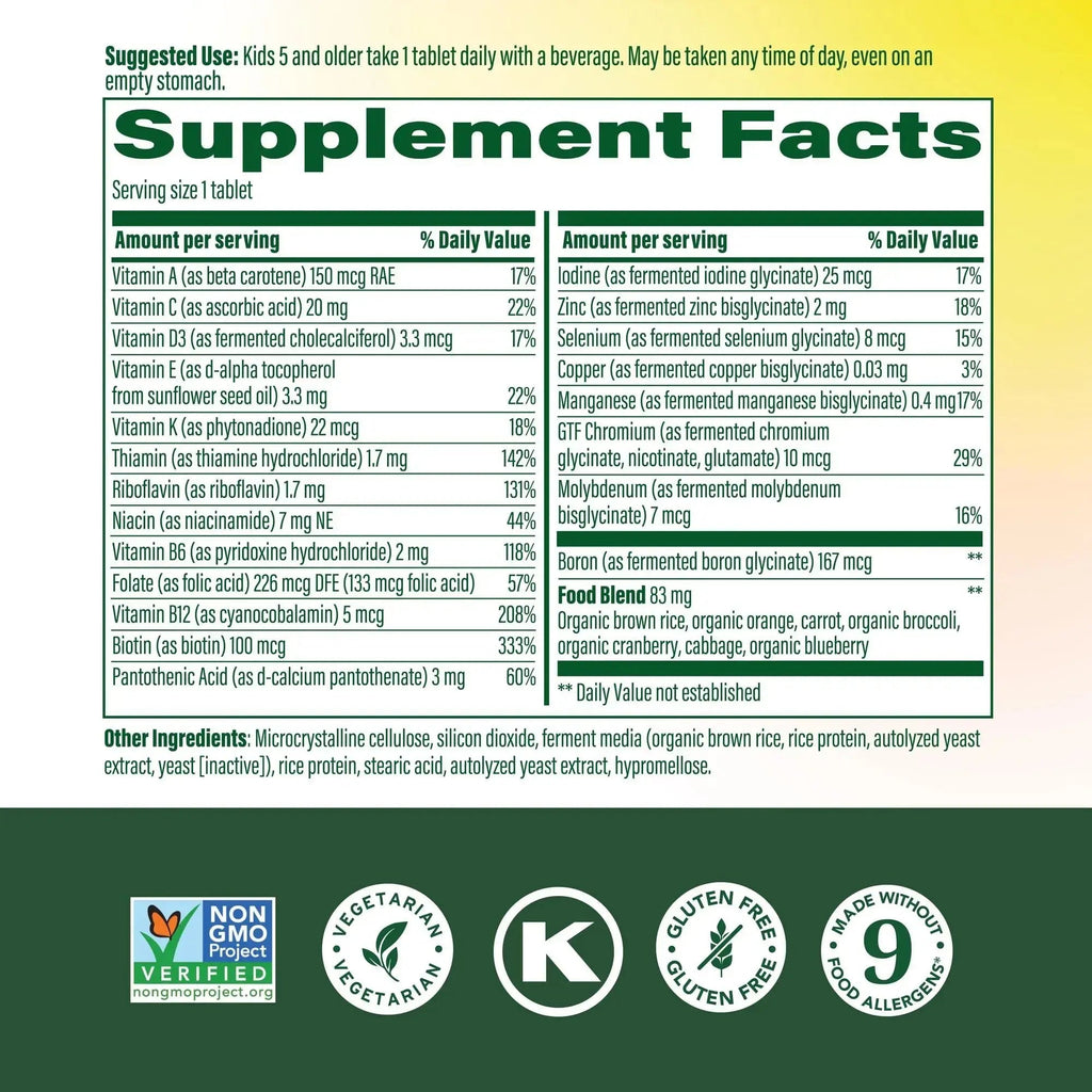 MegaFood Kids One Daily Multivitamin - Convenient Mini Multivitamin for Kids - with Zinc, Vitamins C, B & D MegaFood Au supplements