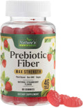 Prebiotic Fiber Gummies - 4g Dietary Fiber Per Serving - Extra Strength Daily Supplement for Adults - Tasty Strawberry Flavor - Plant Based Digestive