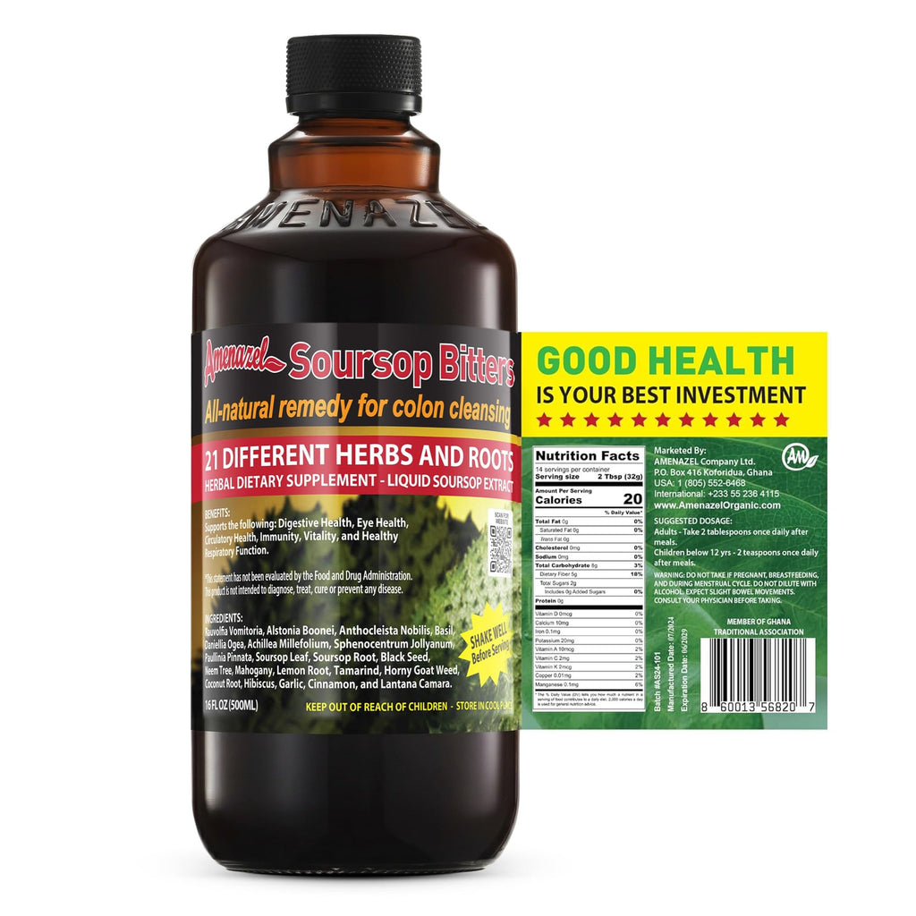 Amenazel Organic Soursop Bitters, 16 fl oz