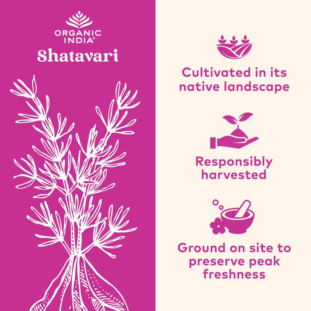 ORGANIC INDIA Shatavari Herbal Supplement - Supports Hormonal Balance, Immune and Inflammatory Response, Vegan, Gluten-Free, USDA Organic, Supports Reproductive Health - 90 Capsules ORGANIC INDIA Au supplements