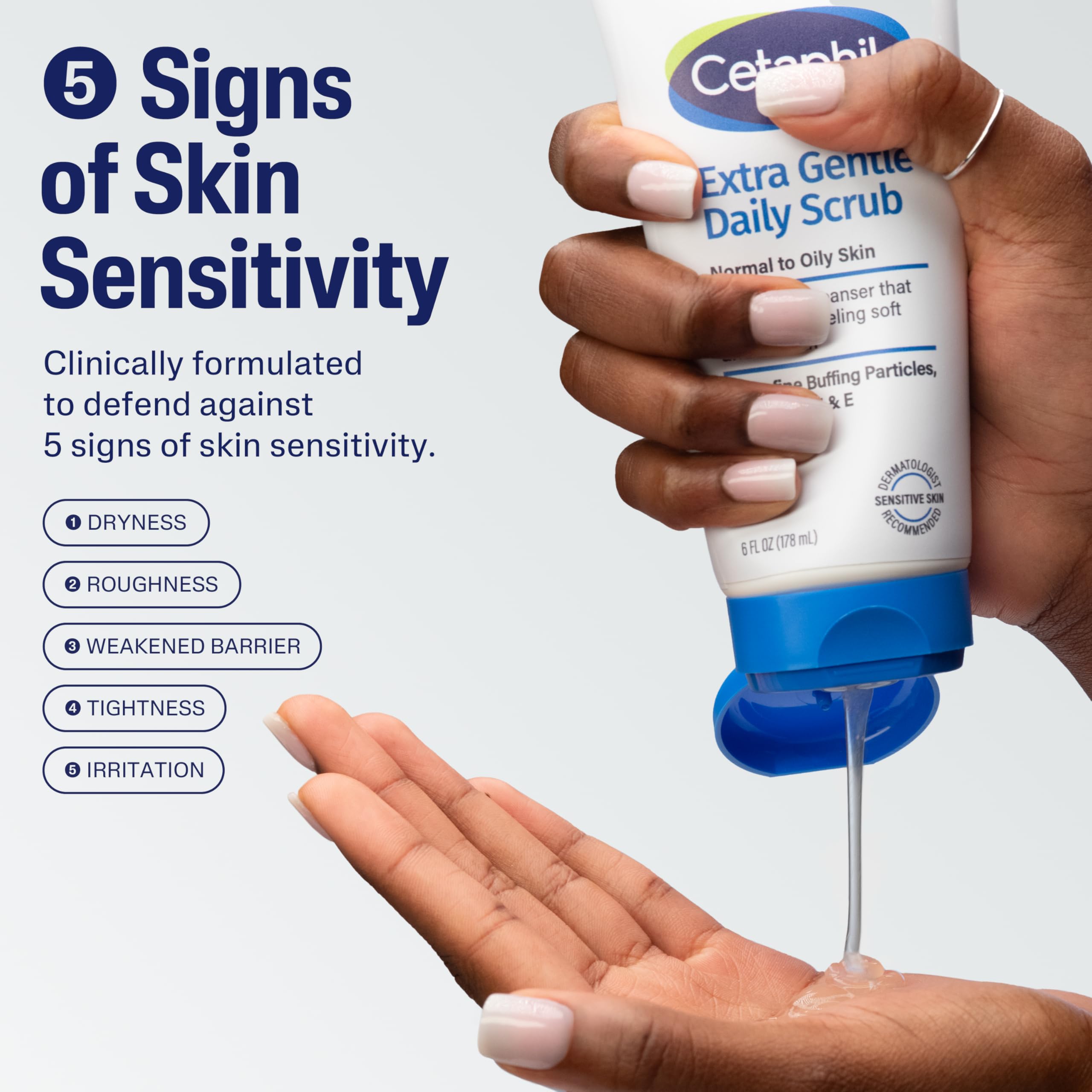 Cetaphil Exfoliating Face Wash, Extra Gentle Daily Face Scrub, Gently Exfoliates & Cleanses