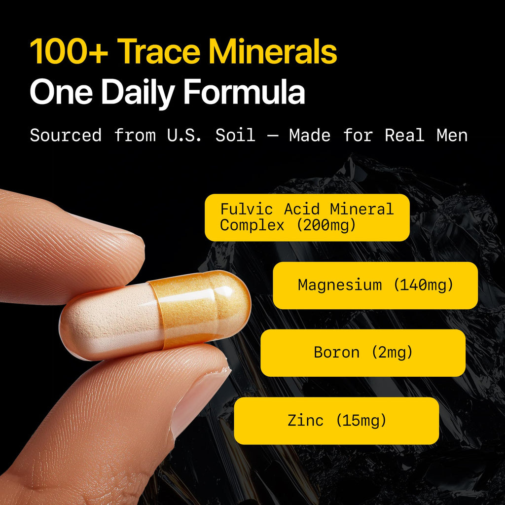 Menerals Mens Multivitamin – Powerful All in One Mineral Supplement for Men – Natural Trace Minerals with Fulvic Acid from Rich American Soil