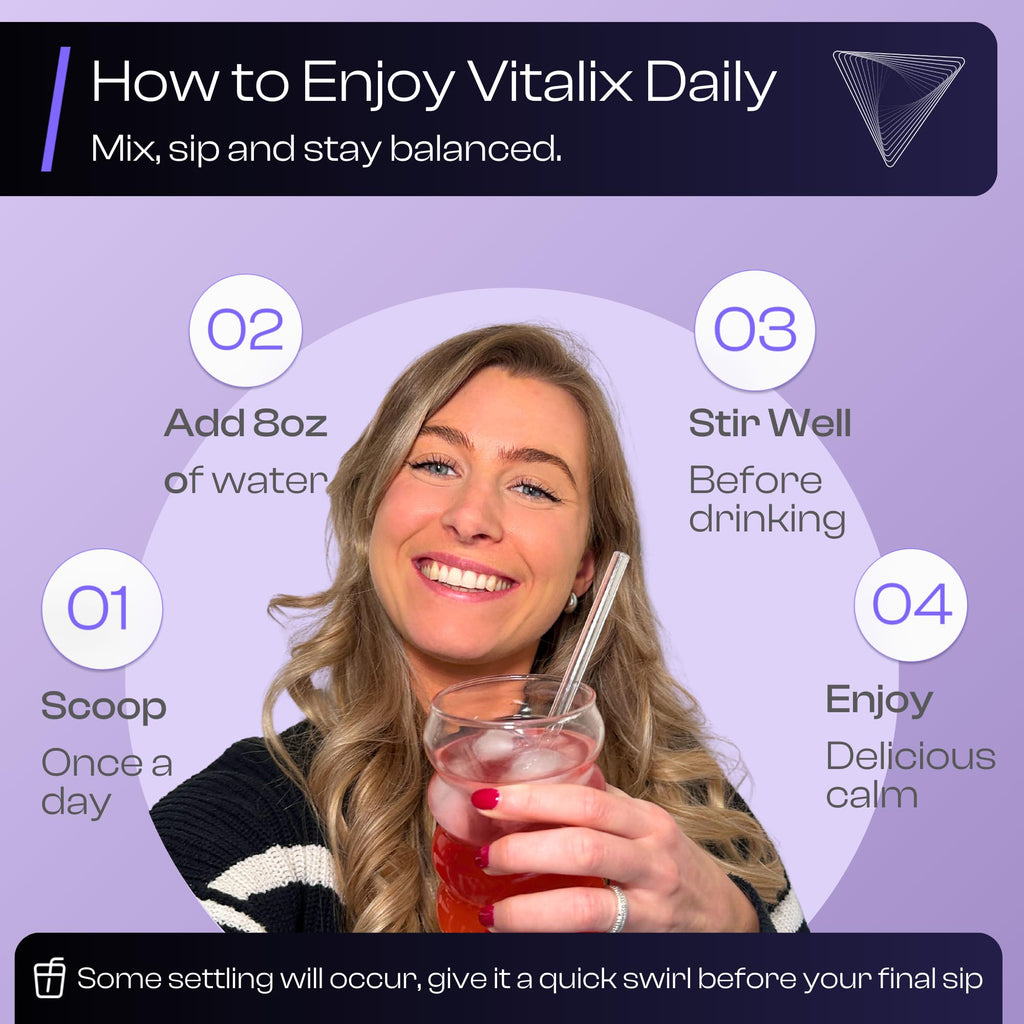 NutraVōs Vitalix – Cortisol Reducer & Adaptogen Drink Mix with Ashwagandha KSM 66, Magnesium Glycinate 200mg, L-Theanine 200mg, Vitamin C 500mg & Electrolytes – Raspberry Lemonade – 30 Servings NutraVōs Au supplements