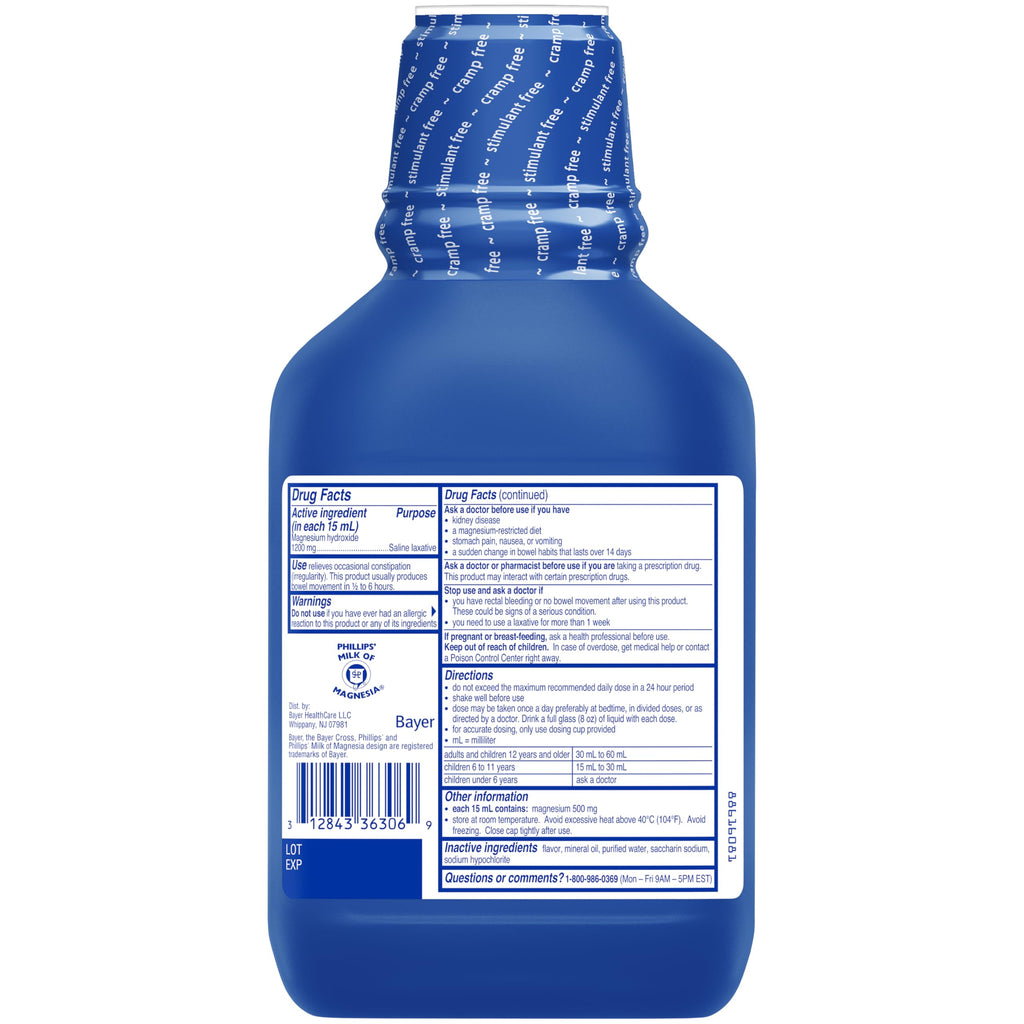 Phillips' Fresh Mint Milk of Magnesia Liquid,26 Fl Oz (Pack of 2) Phillips' Au supplements