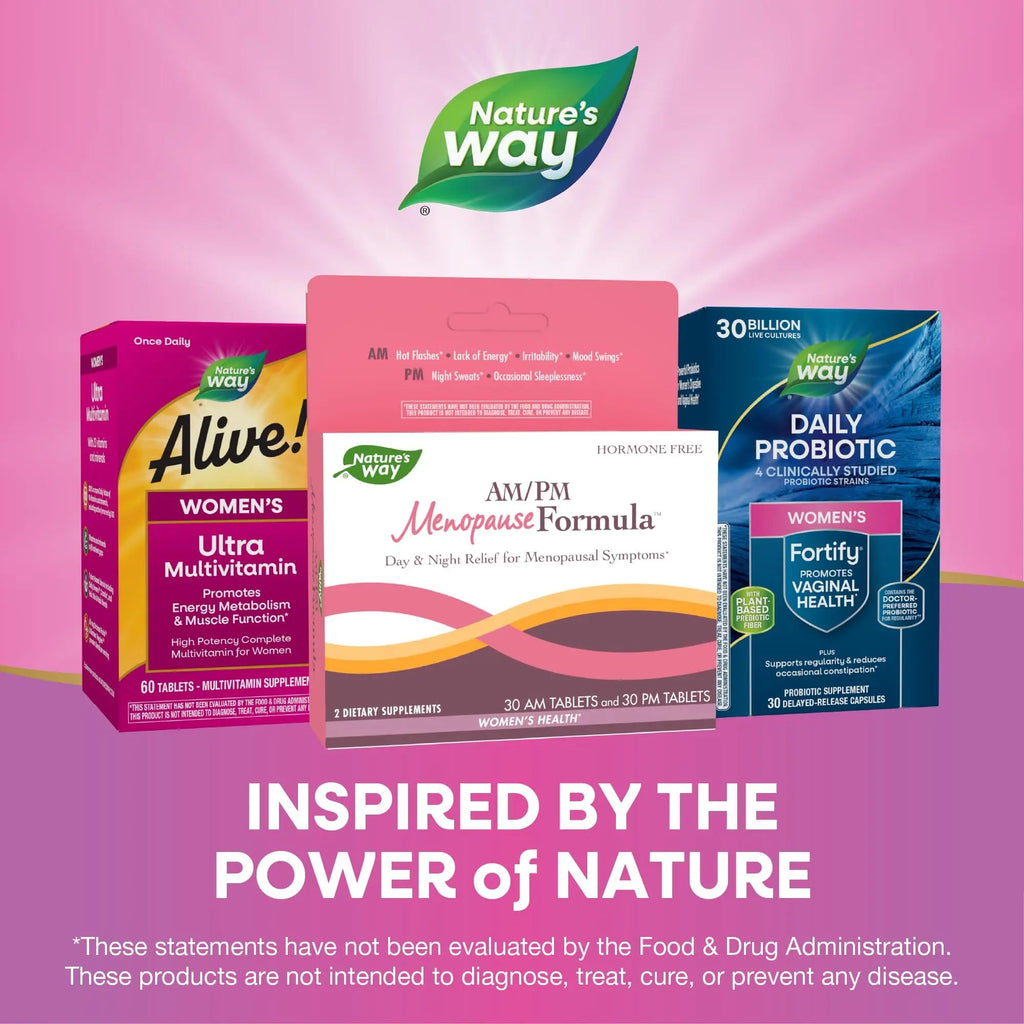 Nature's Way AM/ PM Menopause and Hot Flash Relief*, Hormone-Free Formulas Including Nature's Way Au supplements