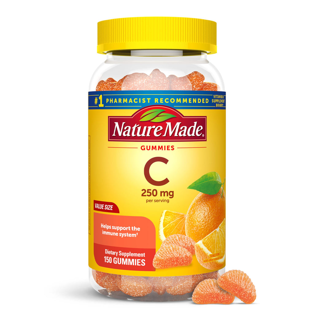 Nature Made Vitamin C 250 mg Per Serving, Dietary Supplement for Immune Support, Vitamin C Gummies for Adults