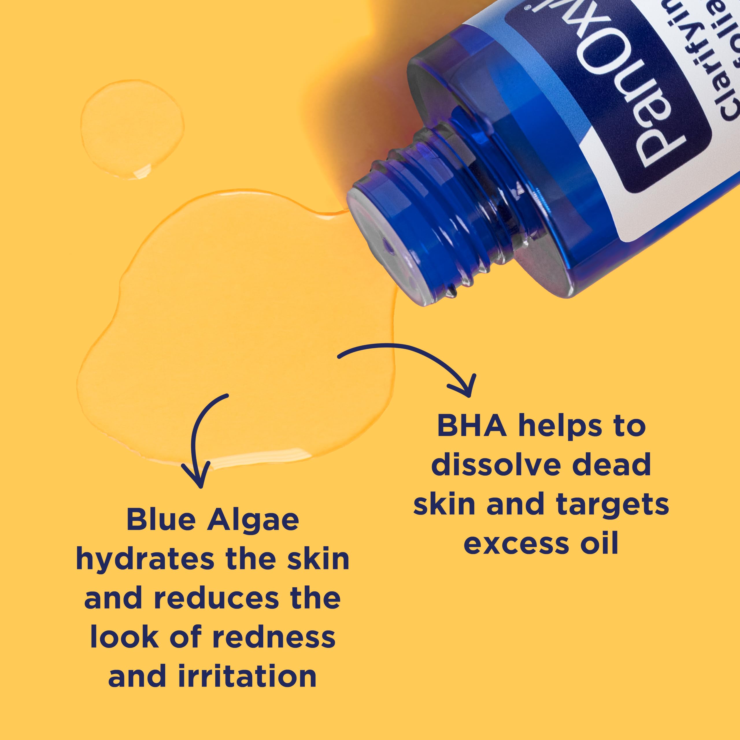 PanOxyl Clarifying Exfoliant with 2% Salicylic Acid, BHA Liquid Exfoliant for Face, Unclogs, Minimizes Appearance of Pores