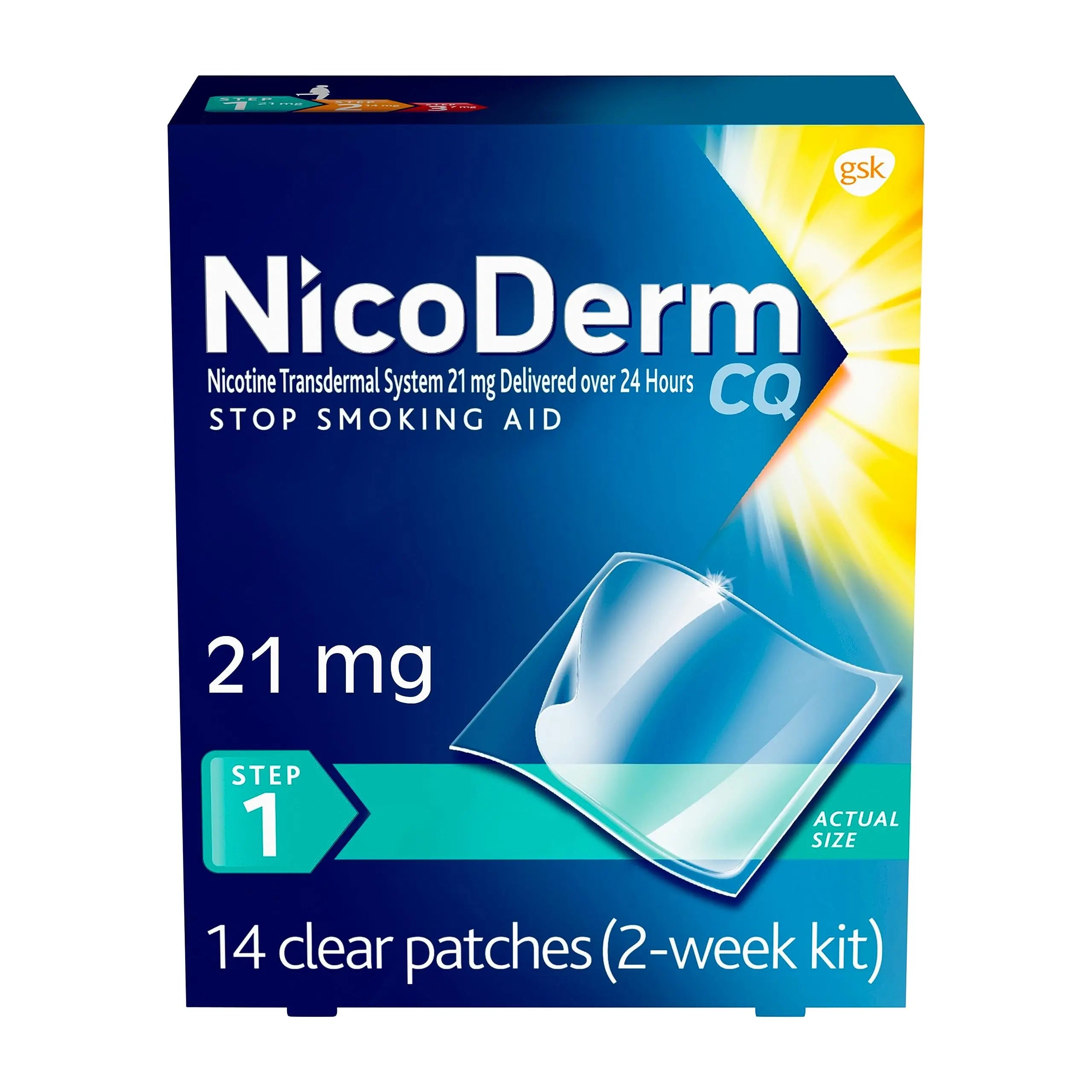 NicoDerm CQ Step 1 Nicotine Patches to Quit Smoking, 21mg, Stop Smoking NicoDerm Au supplements
