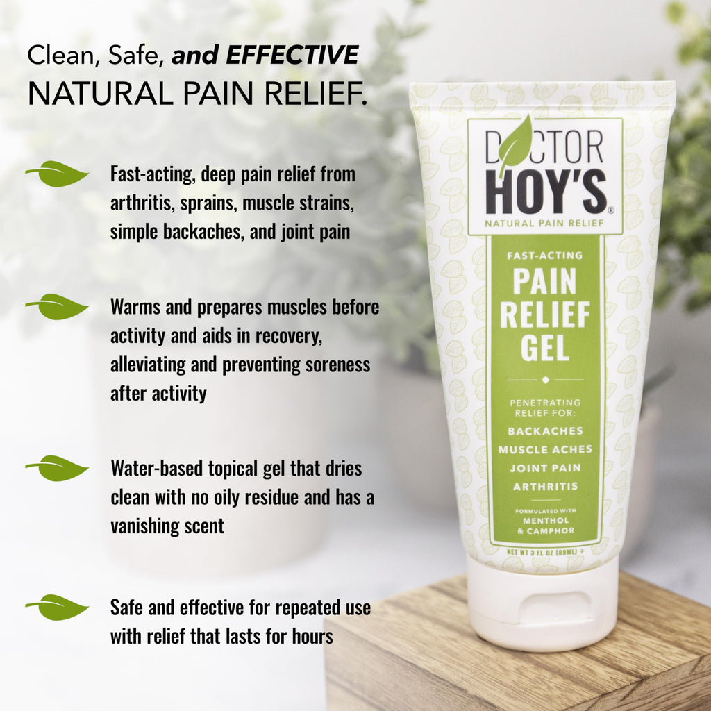 DOCTOR HOY'S Natural Pain Relief Gel, Topical Arnica Anti-Inflammatory Gel for Arthritis, Joint Pain, and Muscle Strains - Clean, Safe and Effective Pain Relief DOCTOR HOY'S Au supplements