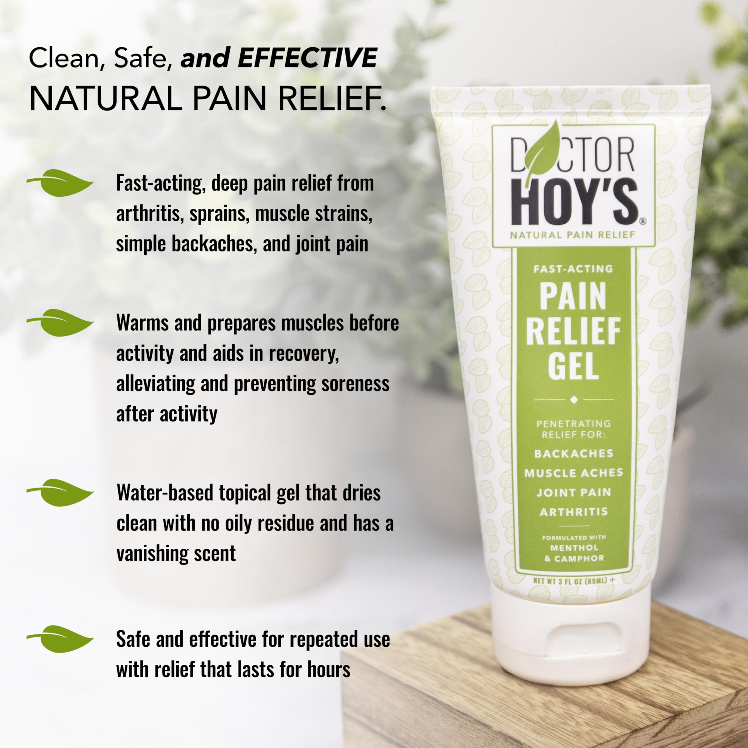 DOCTOR HOY'S Natural Pain Relief Gel, Topical Arnica Anti-Inflammatory Gel for Arthritis, Joint Pain, and Muscle Strains - Clean, Safe and Effective Pain Relief DOCTOR HOY'S Au supplements