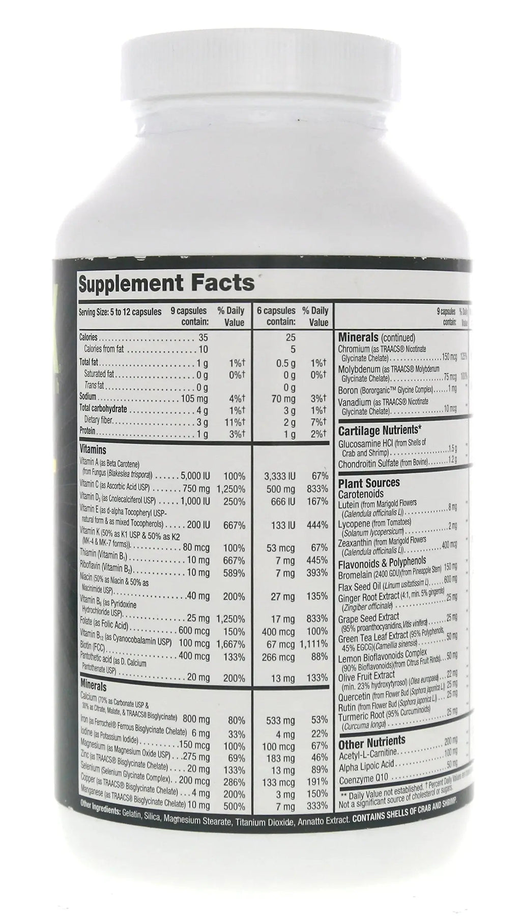 Nutriex Sport Comprehensive Multivitamin Supplement with Glucosamine & Chondroitin 270 Capsules Nutriex Au supplements