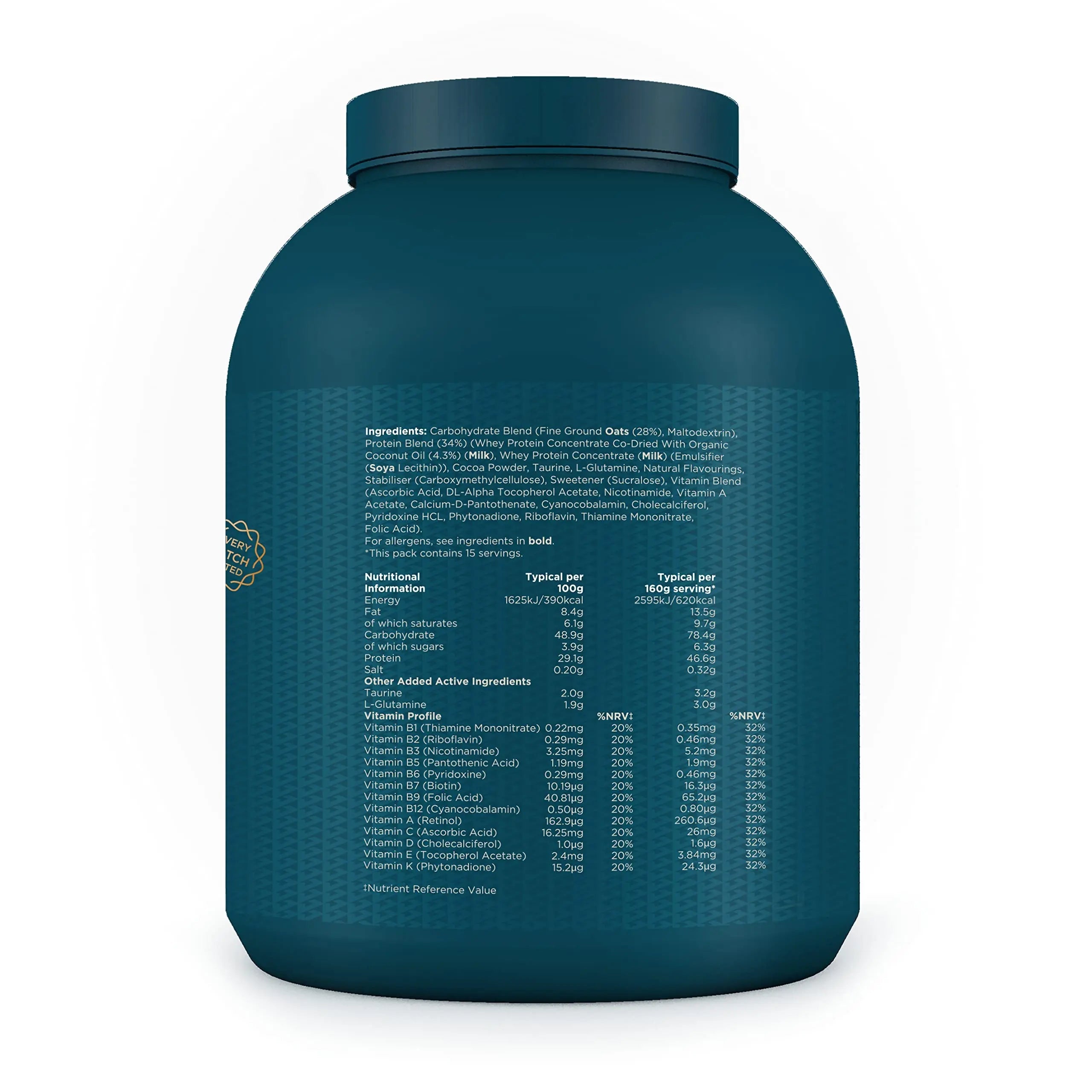 Kinetica OatGain Weight Gainer 600+ Calories & 47g Protein per Serving, 2.4 kg Kinetica Au supplements