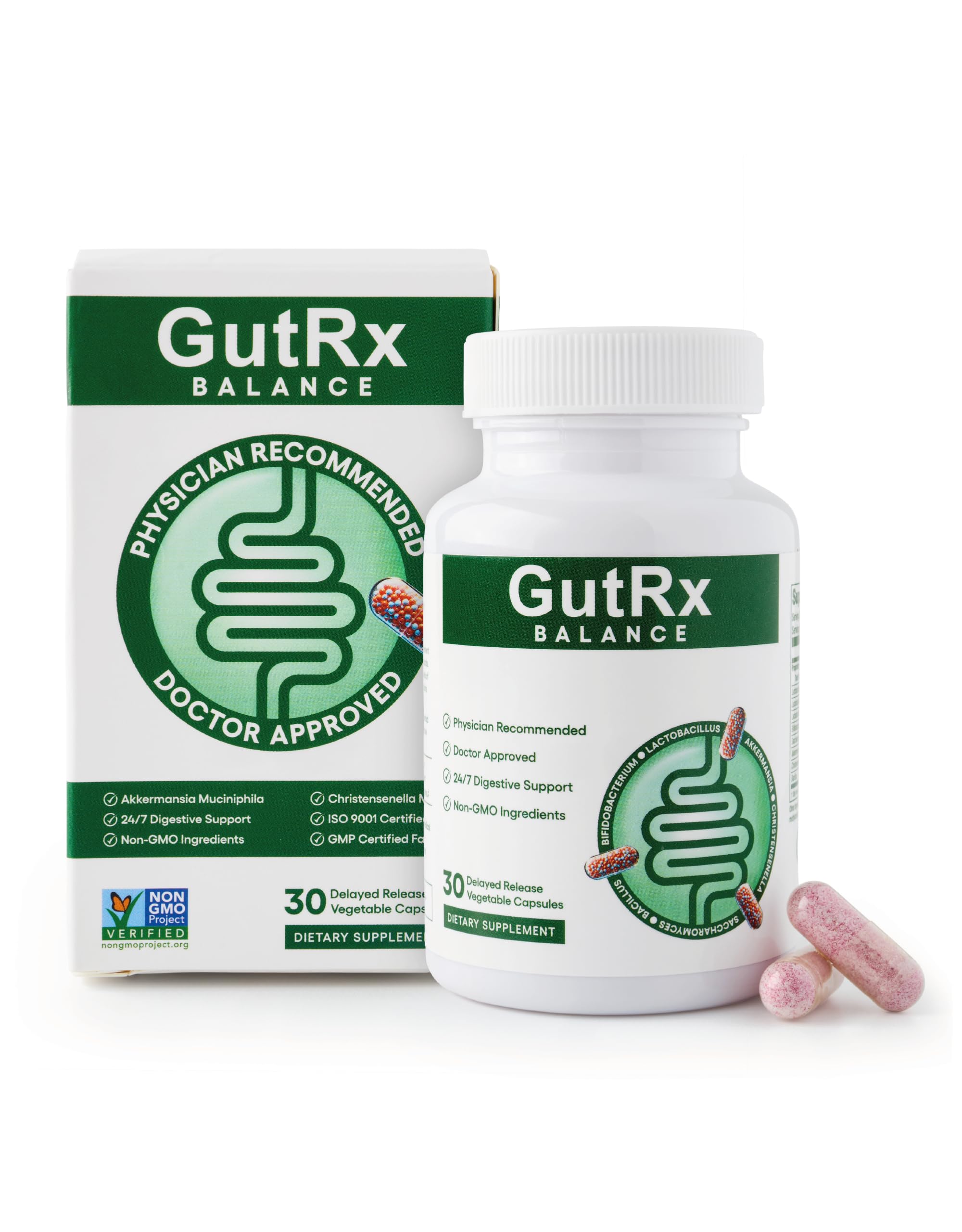 GutRx Balance – Probiotics for Women & Men with Akkermansia Probiotic & Christensenella, GLP-1 Alternative for Gut Health with Lactobacillus Plantarum,