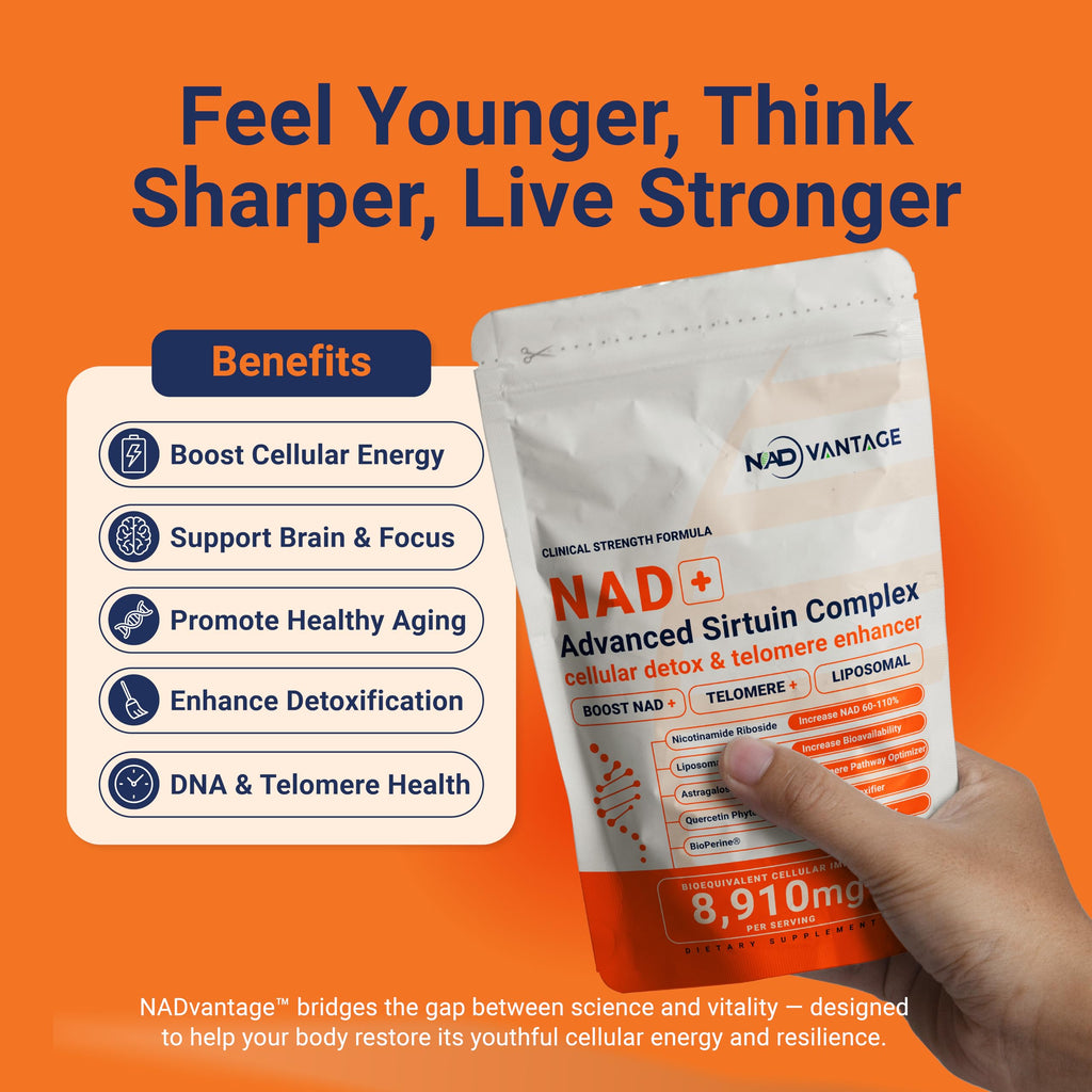 Eternaroot NAD+ 5D Matrix - High Potency NAD Precursor - 1000mg Nicotinamide Riboside (NR) + Liposomal Resveratrol - Clean Vegan Formula - Cellular Energy & Immune Support Eternaroot Au supplements