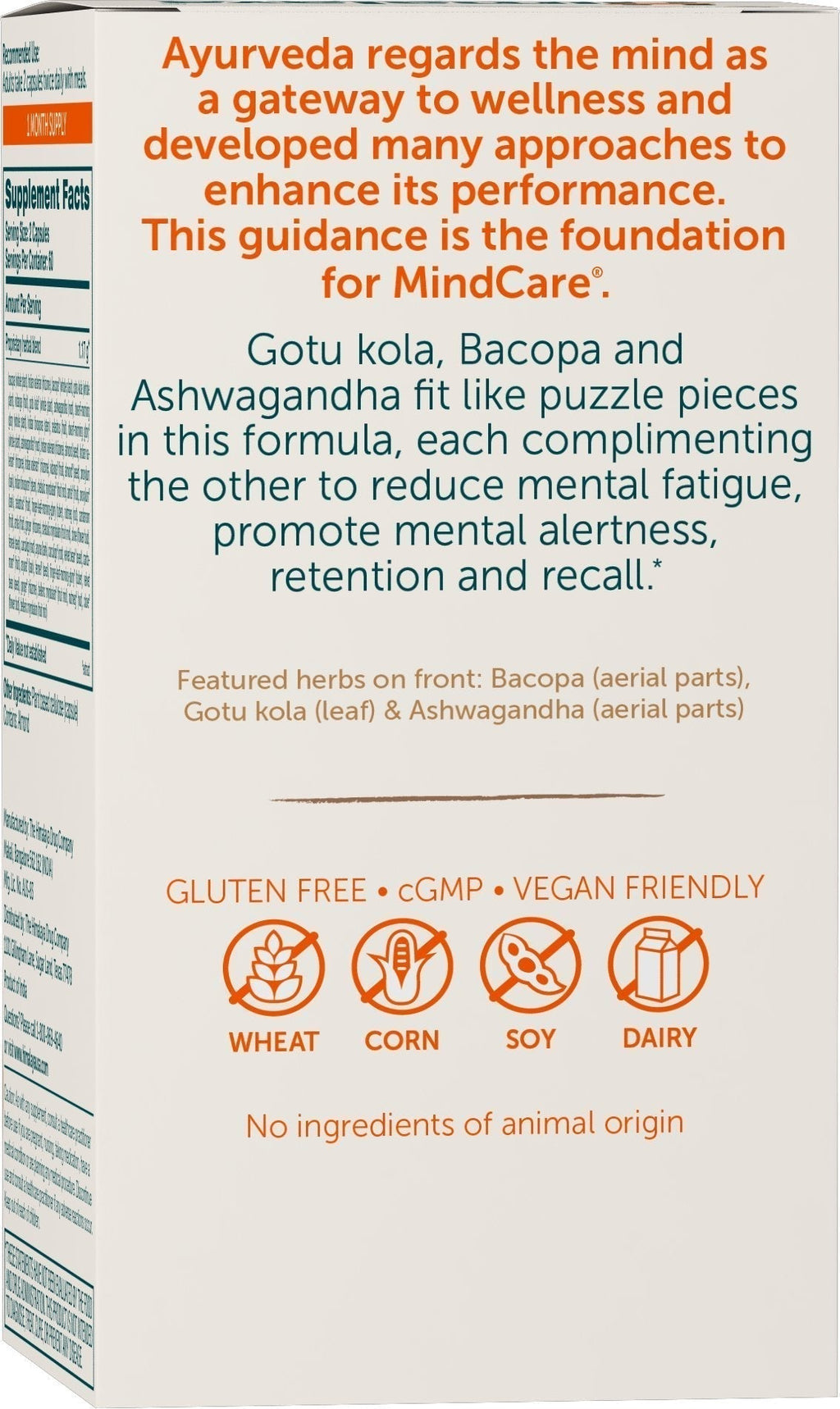 Himalaya MindCare, Nootropic Brain Supplement Booster for Mental Sharpness, Focus, Memory, and Cognitive Wellness, 1170 mg, 120 Capsules, 1 Month Supply Himalaya Au supplements