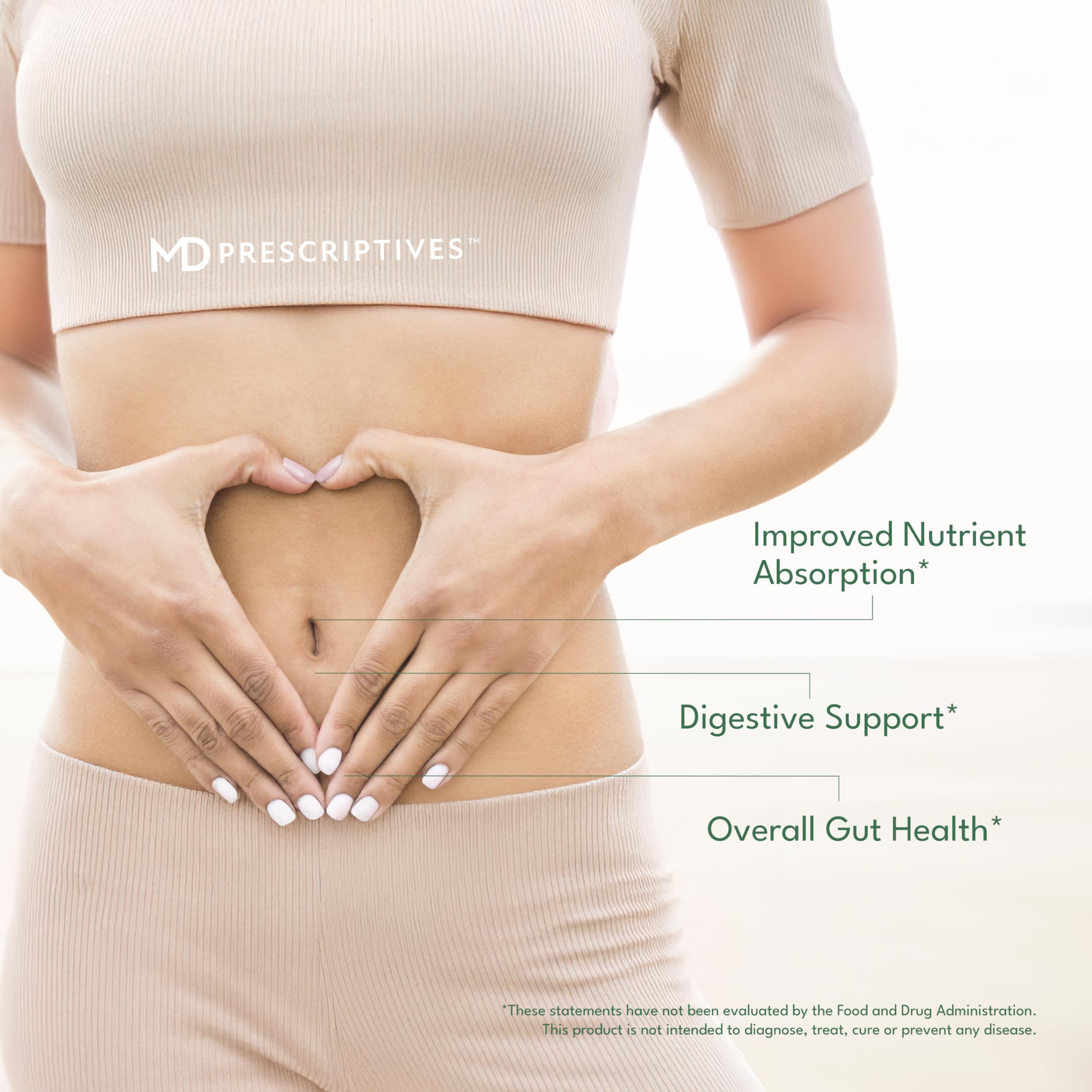 MD Prescriptives - ProbioZyme - Vegetarian Digestive Enzymes - Supplement for Digestive & Gut Health - 90 Capsules