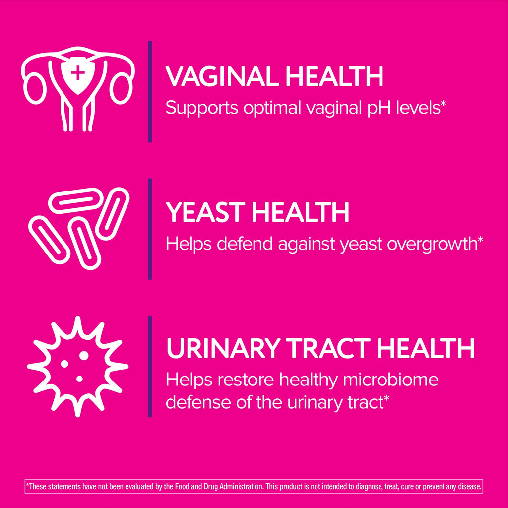 Florajen Women’s Triple-Action Probiotic, Prebiotic + Probiotic + Cranberry for Vaginal, Digestive, & Immune Support - Fast-Acting -