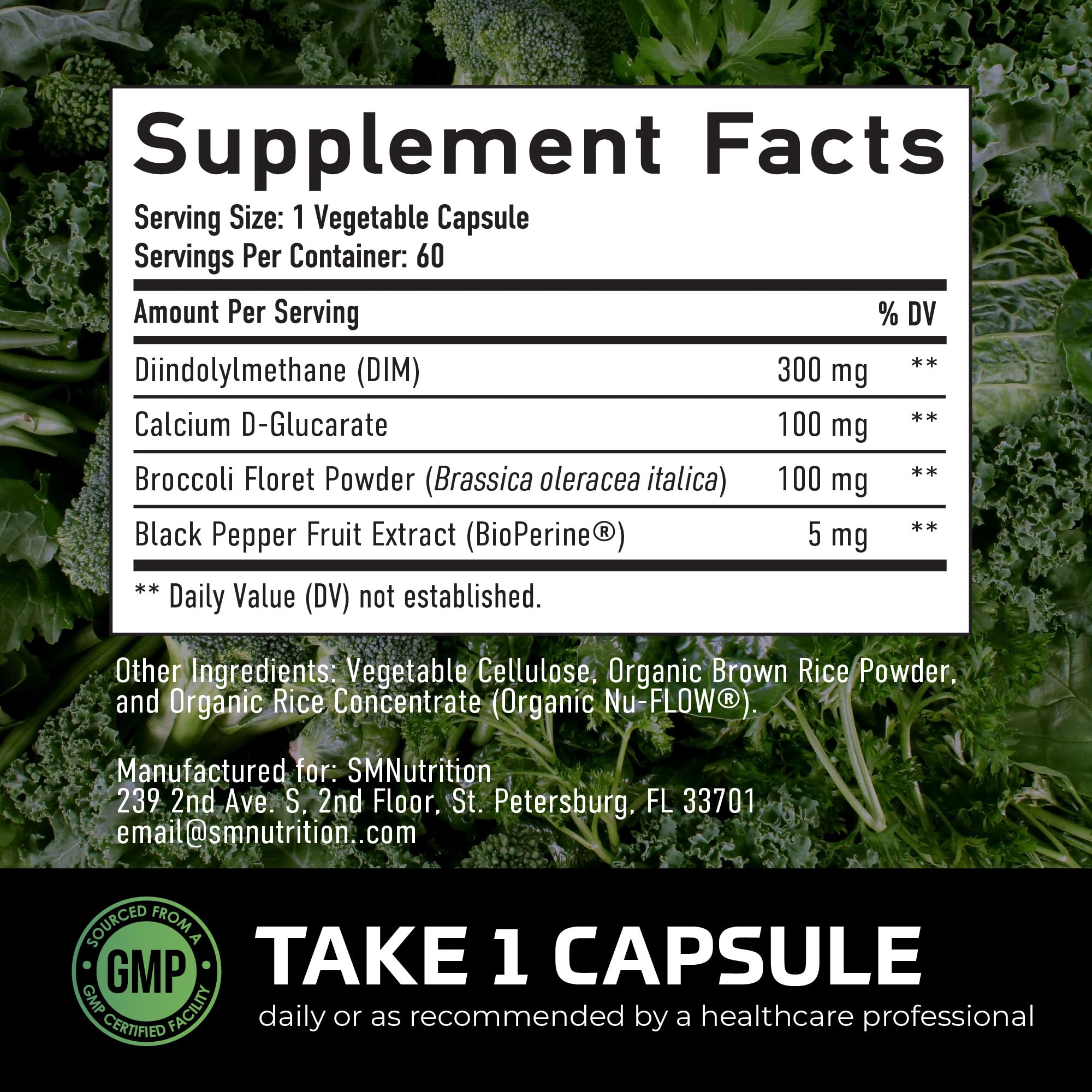 DIM Supplement for Men 300mg | Estrogen Blocker & Aromatase Inhibitor | Extra Strength Men’s Hormone Balance & Fitness Booster with Diindolylmethane Plus CDG