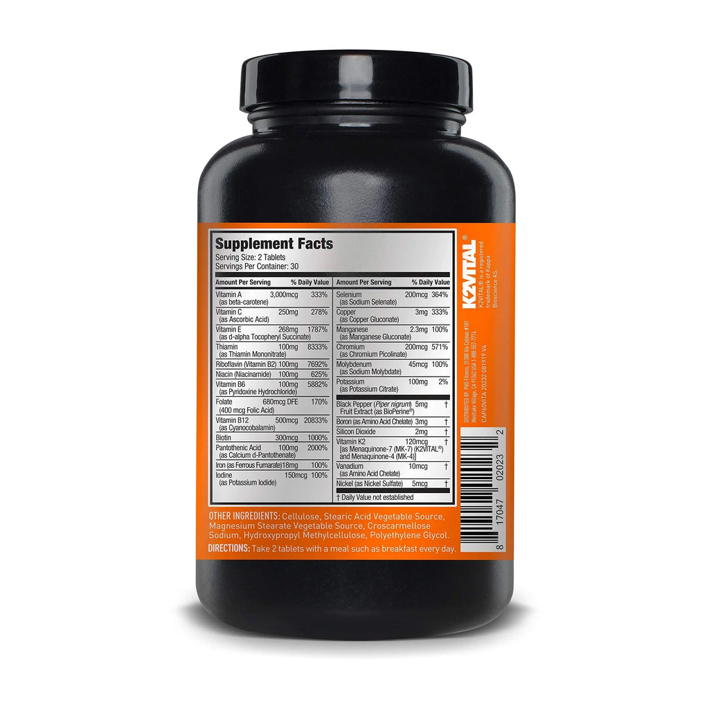 JYM Supplement Science Vita JYM Sports Multivitamin & Mineral Support, Vitamin A, C, B6, B12, E, K, Boron, Biotin, Potassium 60 Tablets JYM Supplement Science Au supplements