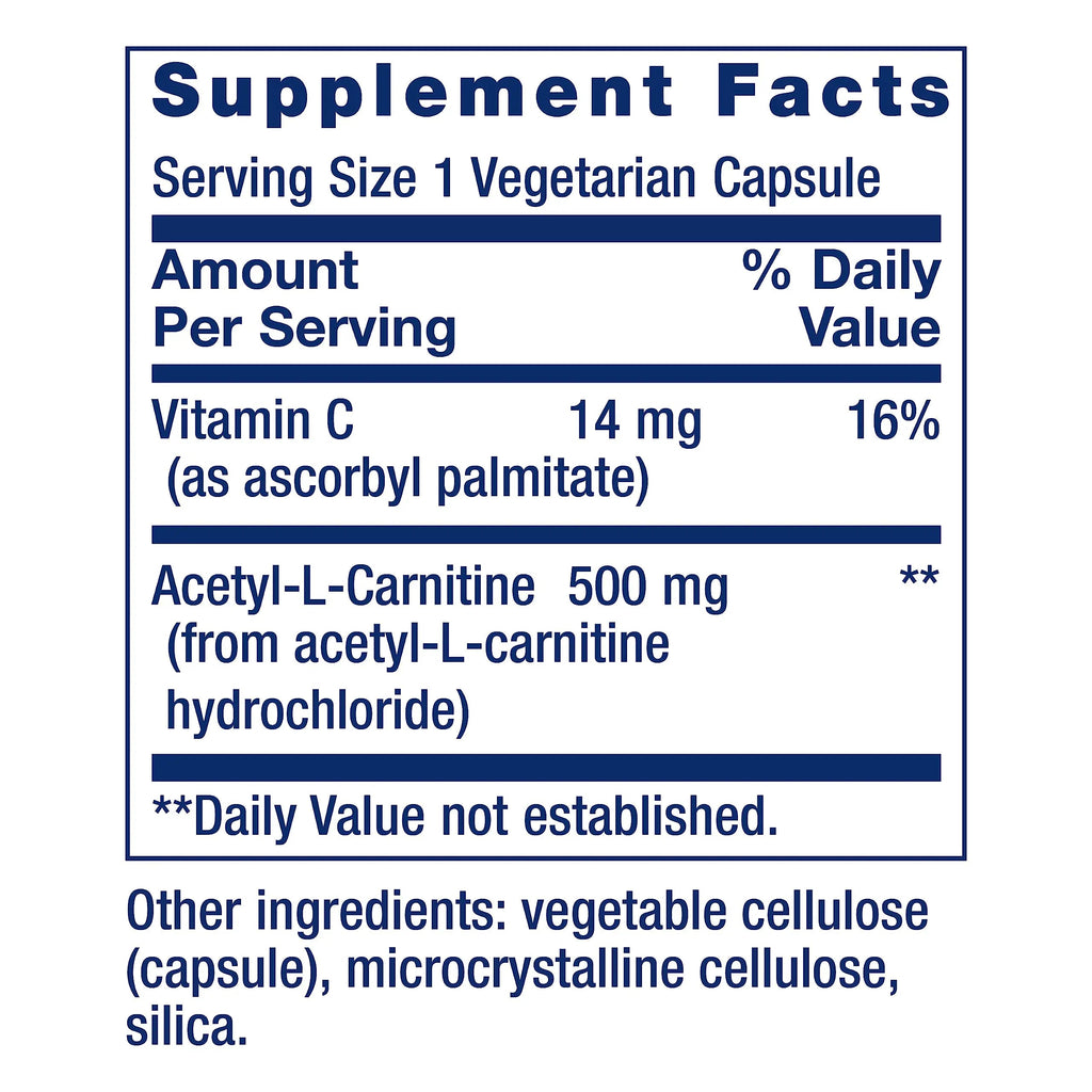 Life Extension Acetyl-L-Carnitine, Acetyl-L-Carnitine, vitamin C, Brain, mood & nerve health Life Extension Au supplements