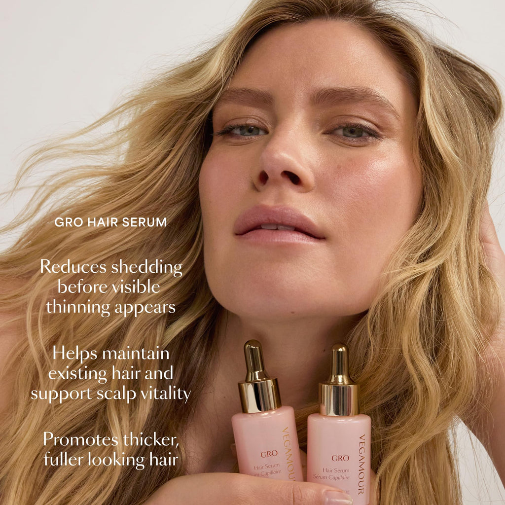 VEGAMOUR GRO Healthy Hair Starter Kit | Full Size GRO Serum for Thinning & Shedding plus Travel Size Shampoo and Conditioner with Vegan Keratin to Support Thicker, Fuller Looking Locks | $92 Value VEGAMOUR Au supplements