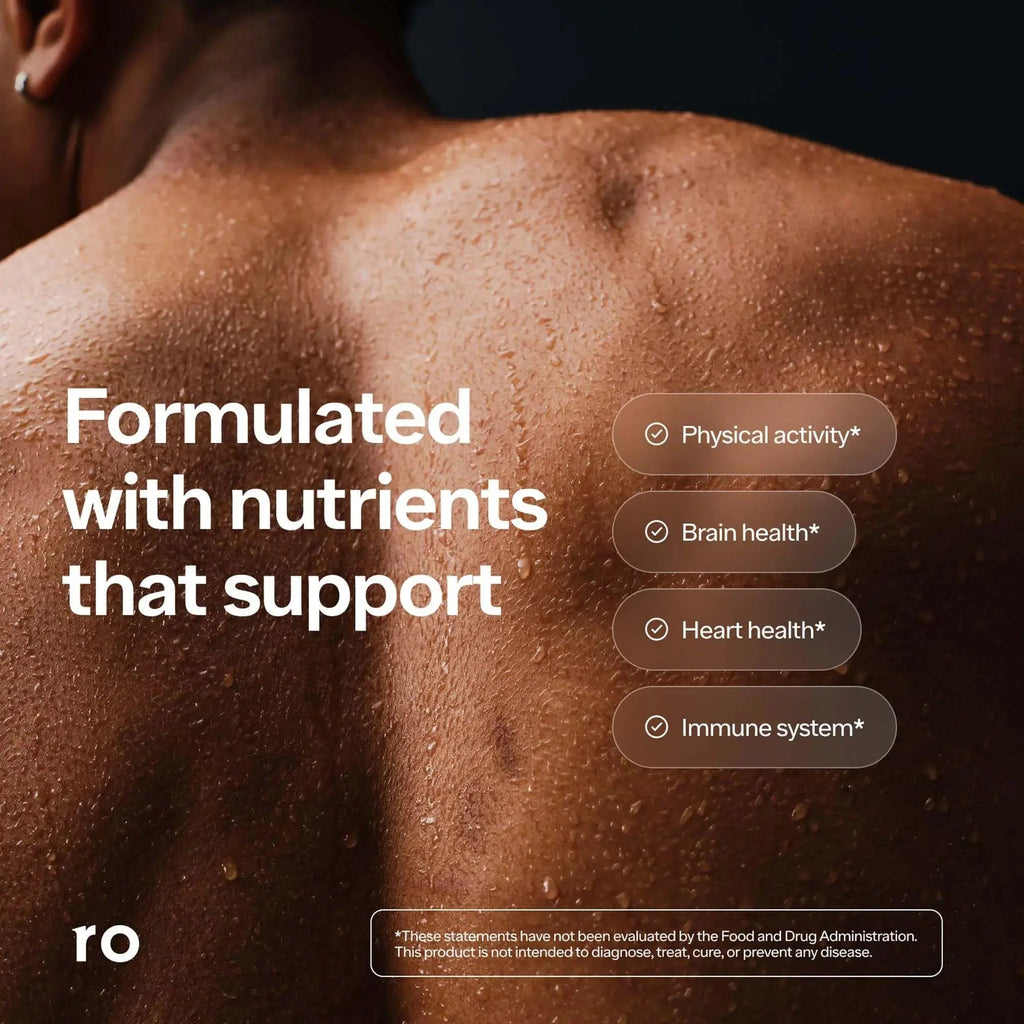 Ro Daily Multivitamin for Men | Supports Physical Activity, Brain + Heart Health, and Immune System with 23 Key Nutrients Including Calcium Ro Au supplements