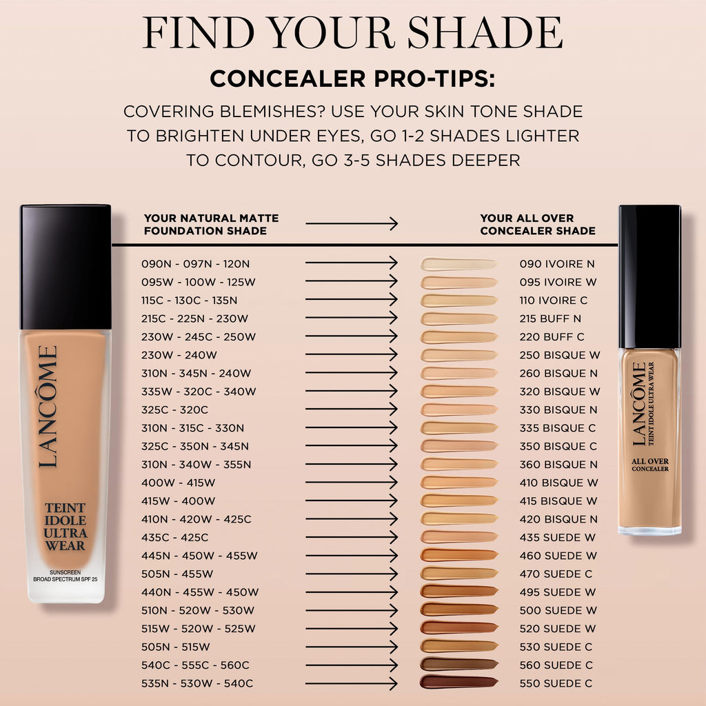 Lancôme Teint Idole Ultra Wear Natural Matte Foundation- Longwear, Medium-Full Coverage, Natural Finish, Waterproof & Hydrating - 220C (Light Skin with Cool/Pinky Undertones), 1 Fl Oz Lancôme Au supplements