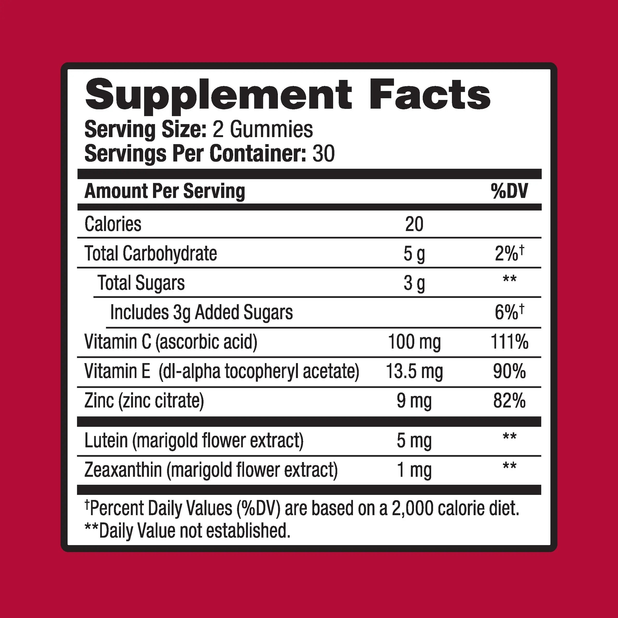 Ocuvite Vitamin & Mineral Supplement for Eye Health Adult Gummies Ocuvite Au supplements