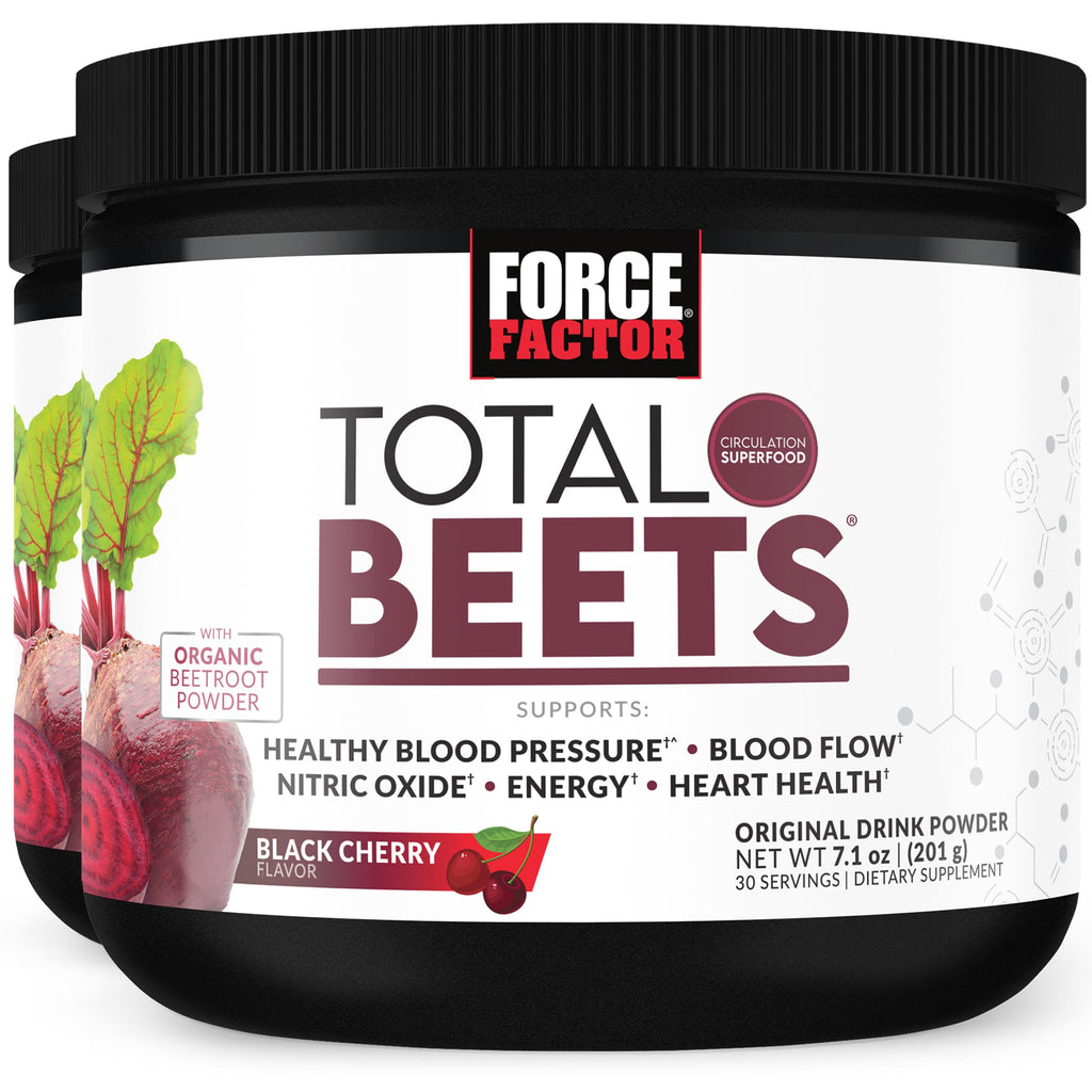 Force Factor Total Beets Superfood Beet Root Powder 2-Pack, Nitrates to Support Circulation, Blood Flow, Nitric Oxide, Energy, Endurance, Stamina