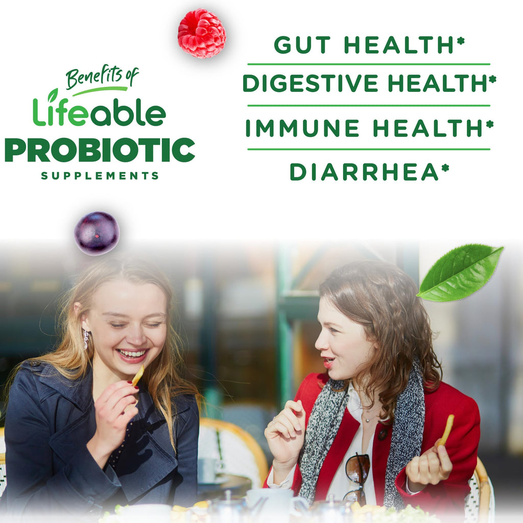 Lifeable Probiotics Gummies | 2 Billion CFU | Great Tasting Probiotic Gummies for Women | Probiotic Gummy for Gut Health and Immune Support