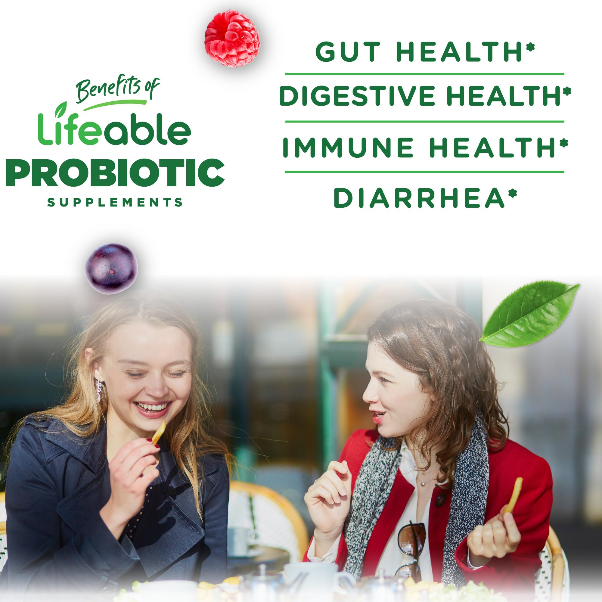 Lifeable Probiotics Gummies | 2 Billion CFU | Great Tasting Probiotic Gummies for Women | Probiotic Gummy for Gut Health and Immune Support