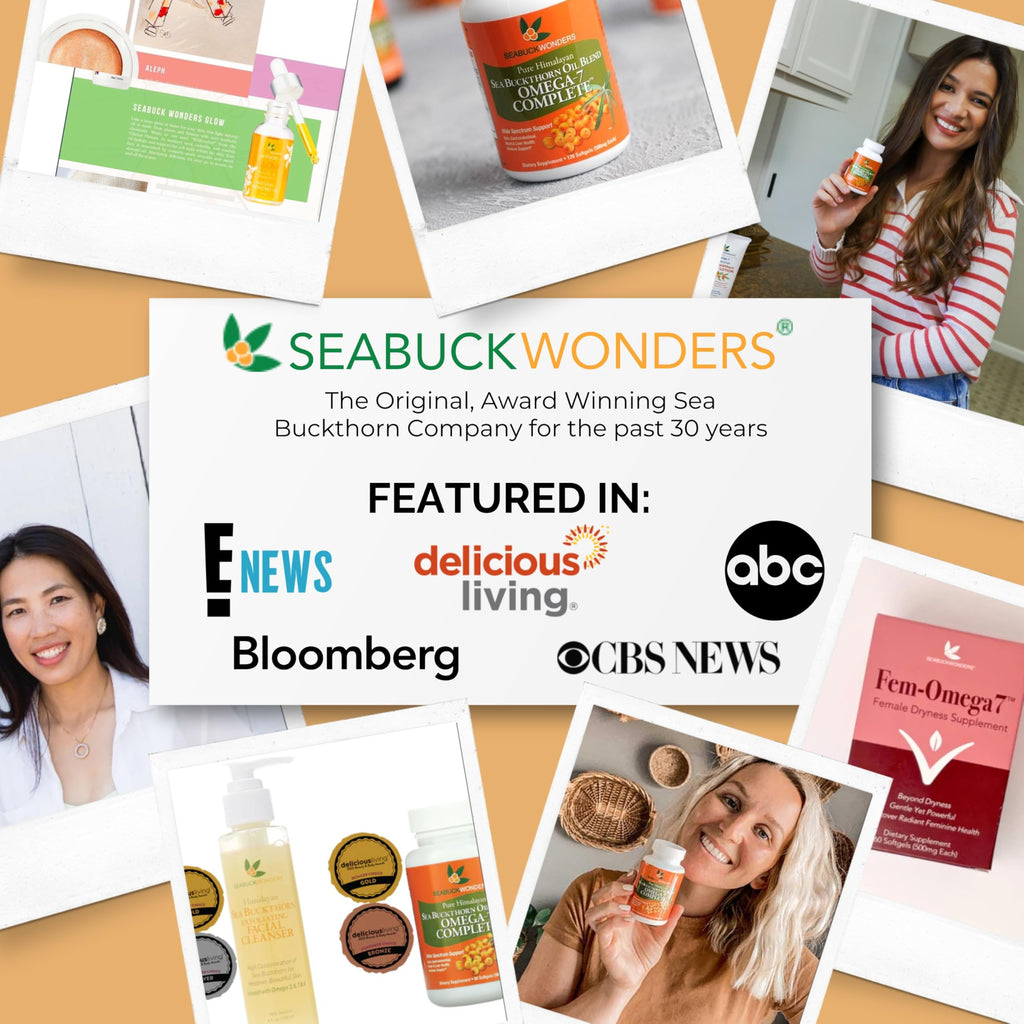 SeabuckWonders Organic Sea Buckthorn Oil Omega-7 Complete,120 Softgels, 60 Day Supply, with Omega 3, 6 & 9, Supports Hair