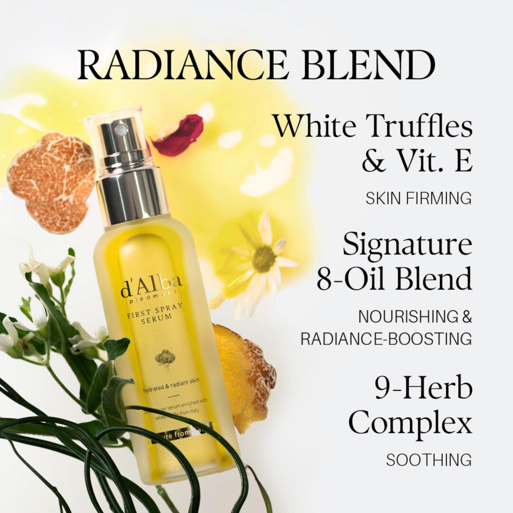d'alba Piedmont Italian White Truffle First Spray Serum, Vegan Skin Care, Light-weight Face