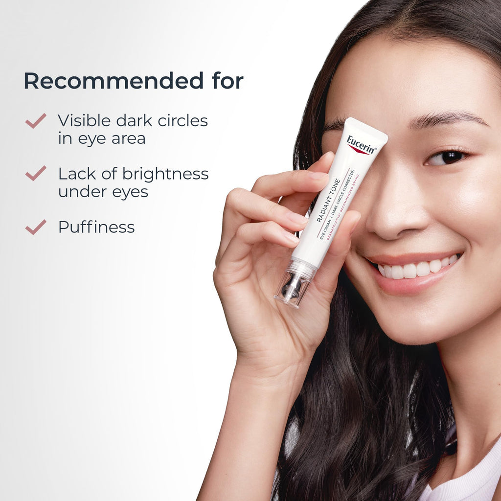 Eucerin Radiant Tone Eye Cream Dark Circle Corrector, Eye Brightening Cream with Thiamidol and Hyaluronic Acid