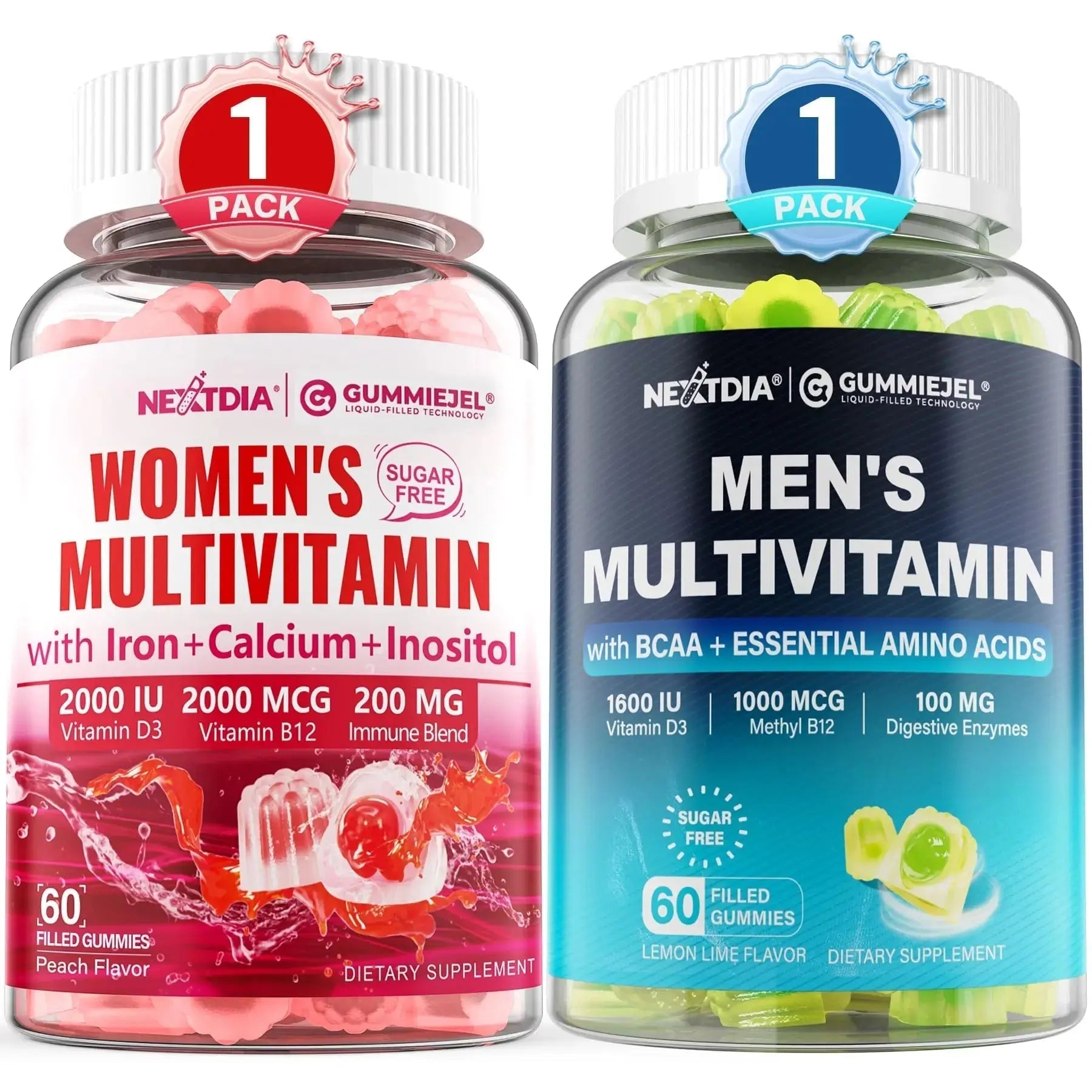 Nextdia Mens Multivitamin Gummies 60 Count + Womens Multivitamin Gummies 60 Count Nextdia Au supplements