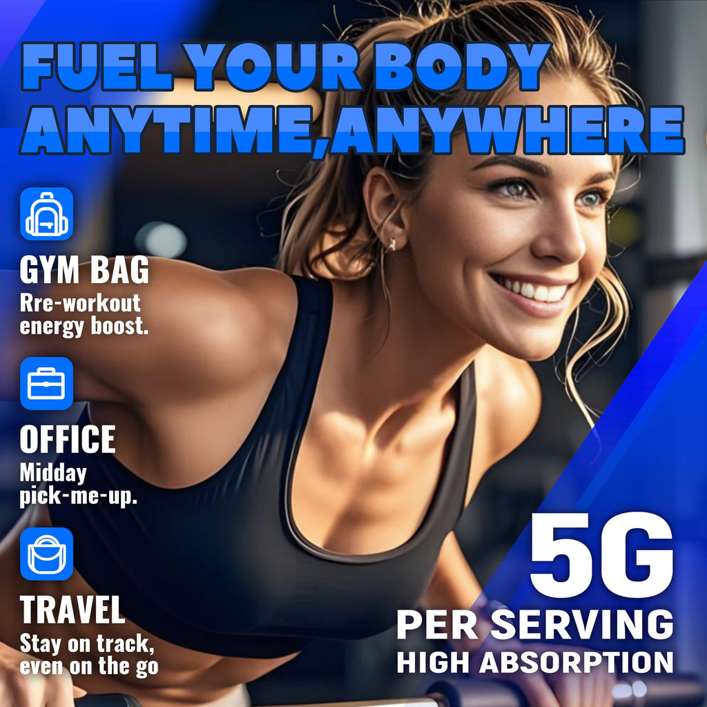 GlucoBio Creatine Monohydrate Gummies (5g) – Pre-Workout Energy & Muscle Growth Support for Men & Women