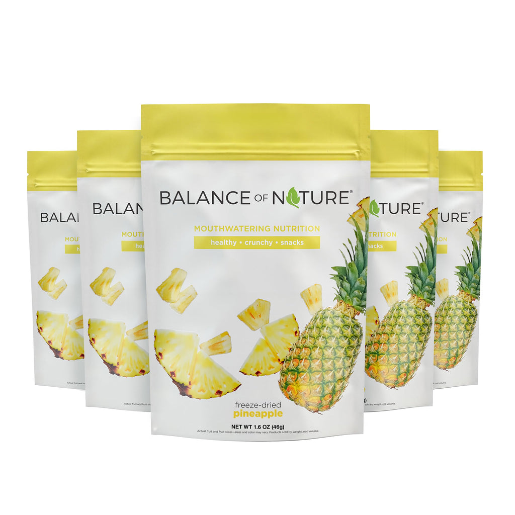 Balance of Nature Freeze-Dried Pineapples (5 Pack) – 100% Real Fruit, Crunchy Pineapple Slices, Healthy Snack, Mouthwatering Nutrition, Gluten-Free, Vegan, No Sugar Added, Five 1.6 oz Bags Balance of Nature Au supplements
